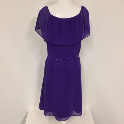BNWT Holly Willoughby Purple Dress w/Sequin Detail Belt Size 16