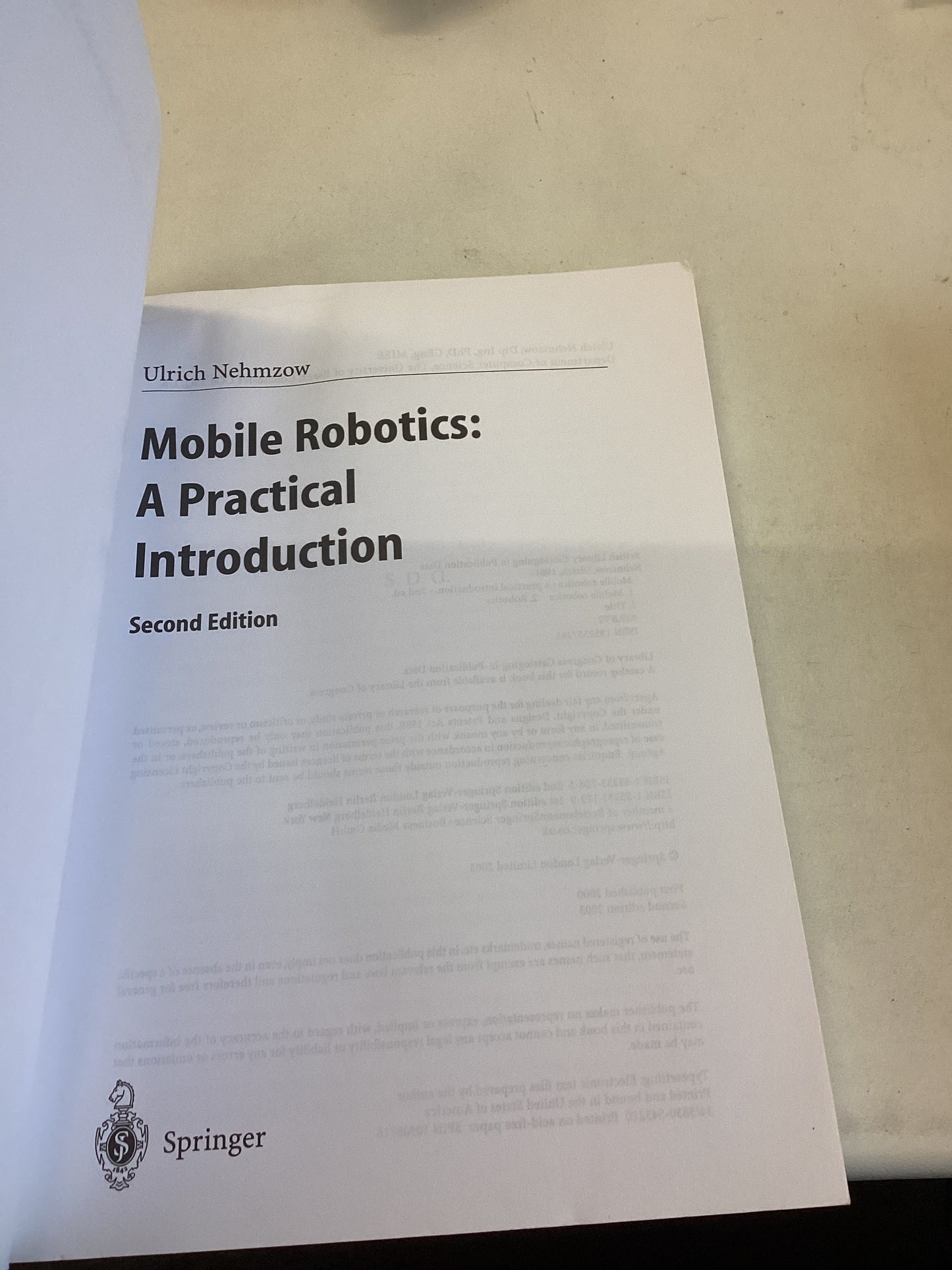 Mobile Robotics A Practical Introduction 2nd Edition Ulrich Nehmzow