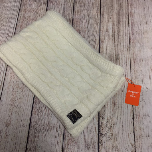 BNWT Superdry Woolly Cream Cable Knit Snood Scarf