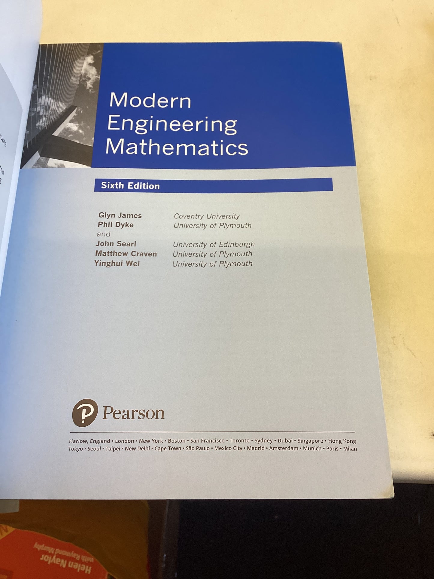 Modern Engineering Mathematics Sixth Edition Glyn James Phil Dyke