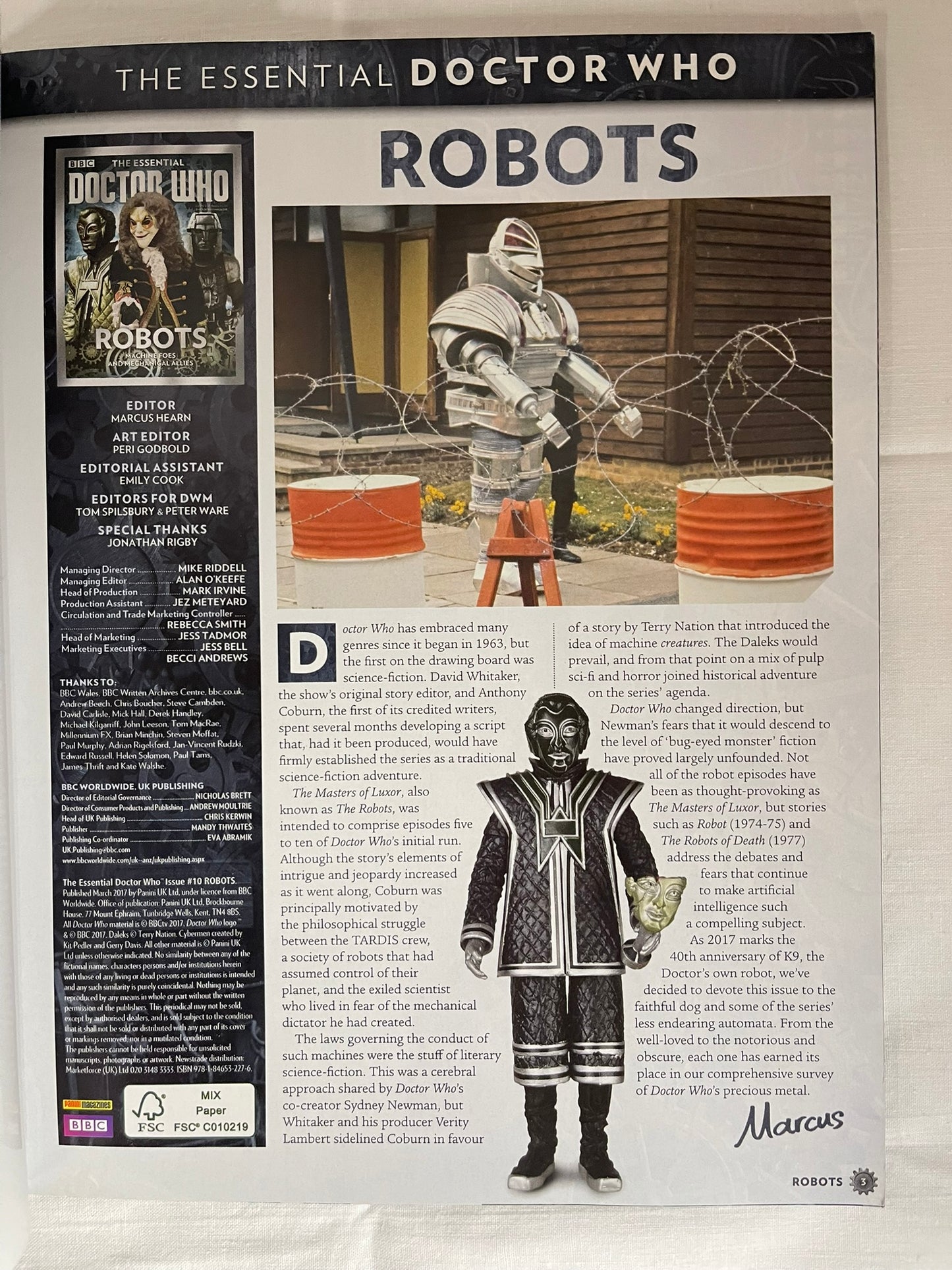 Dr Who The Essential Magazine Issue 10 Robots
