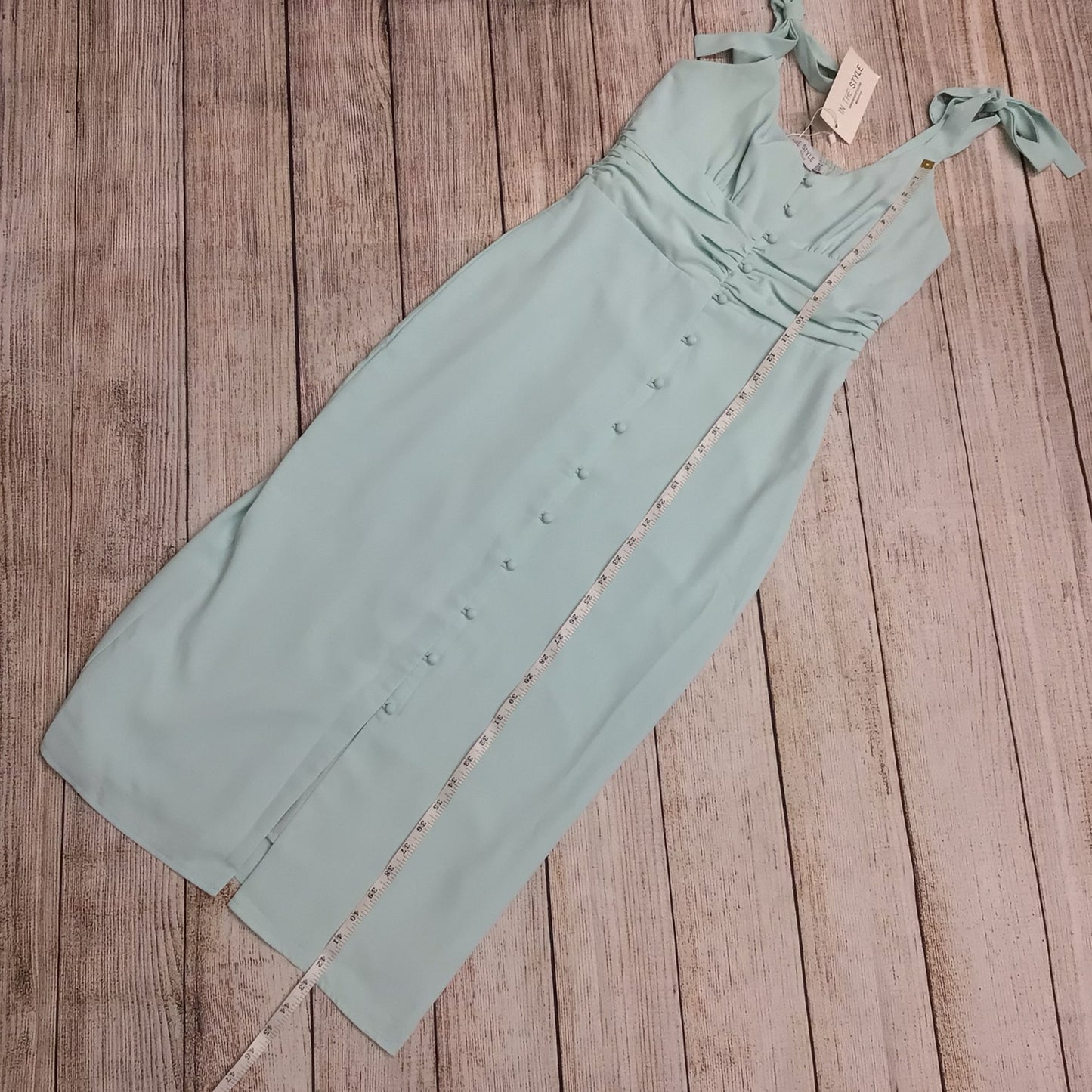 BNWT In The Style Perrie Sian Mint Green Midi Dress RRP £45 Size 10