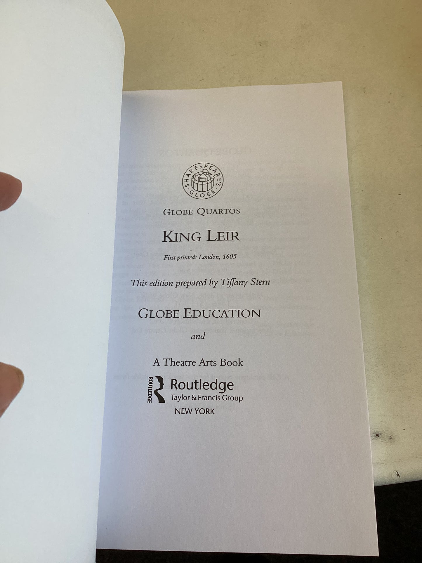 King Leir First Printed London 1605 Edited By Tiffany Stern