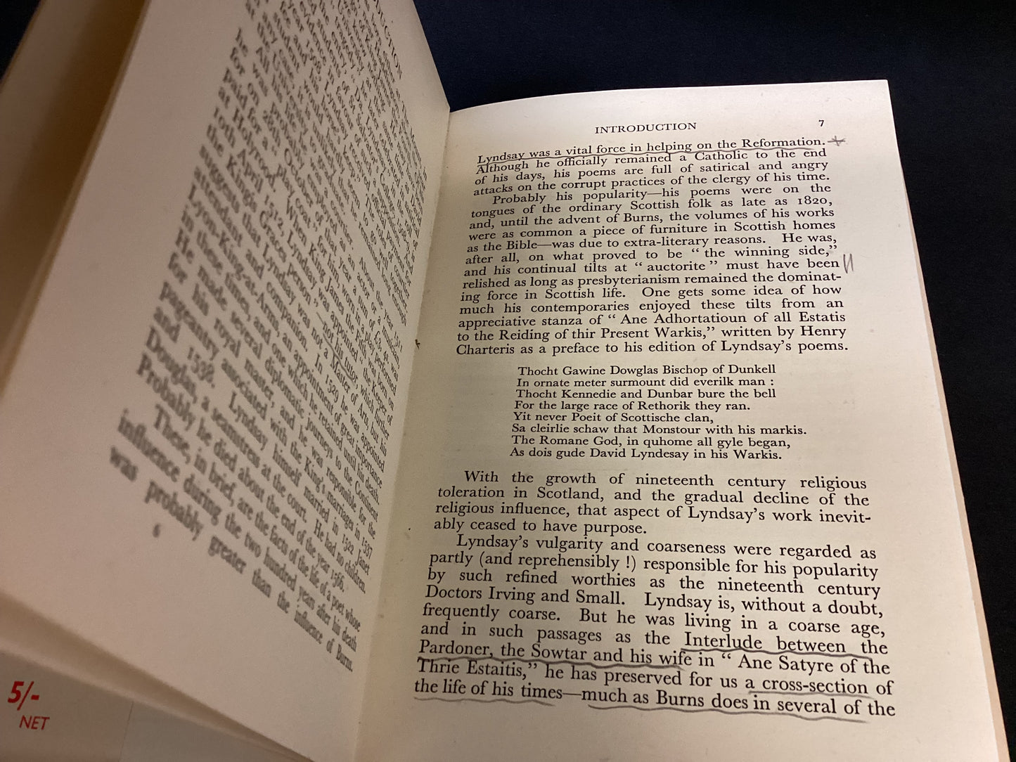 Poems by Sir David Lyndsay of the Mount (First Edition, 1948) - A Saltire Book - Edited by Maurice Lindsay - Fair Condition