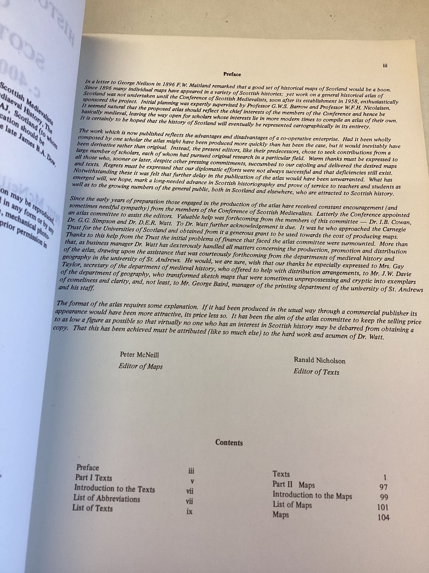 An Historical Atlas of Scotland c.400 - c1600