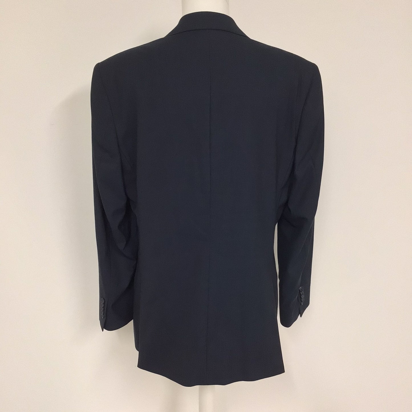 Paul Costelloe Super 120 Navy Blue Suit Jacket 100% Wool Size 42