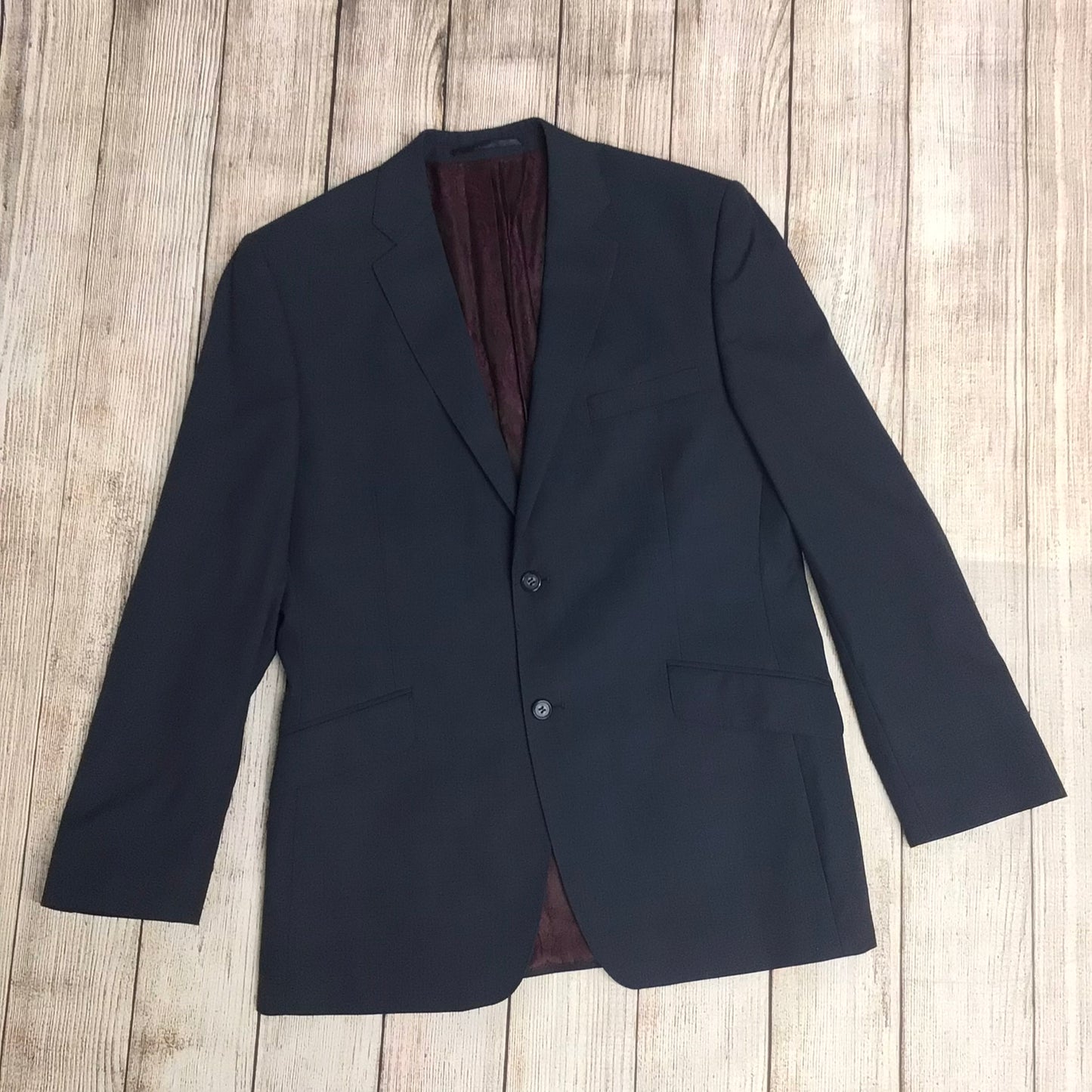 Paul Costelloe Super 120 Navy Blue Suit Jacket 100% Wool Size 42