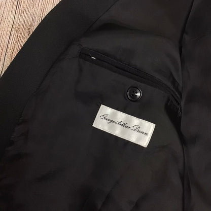George Arthur Dunn Black Double Breasted Jacket Size 42