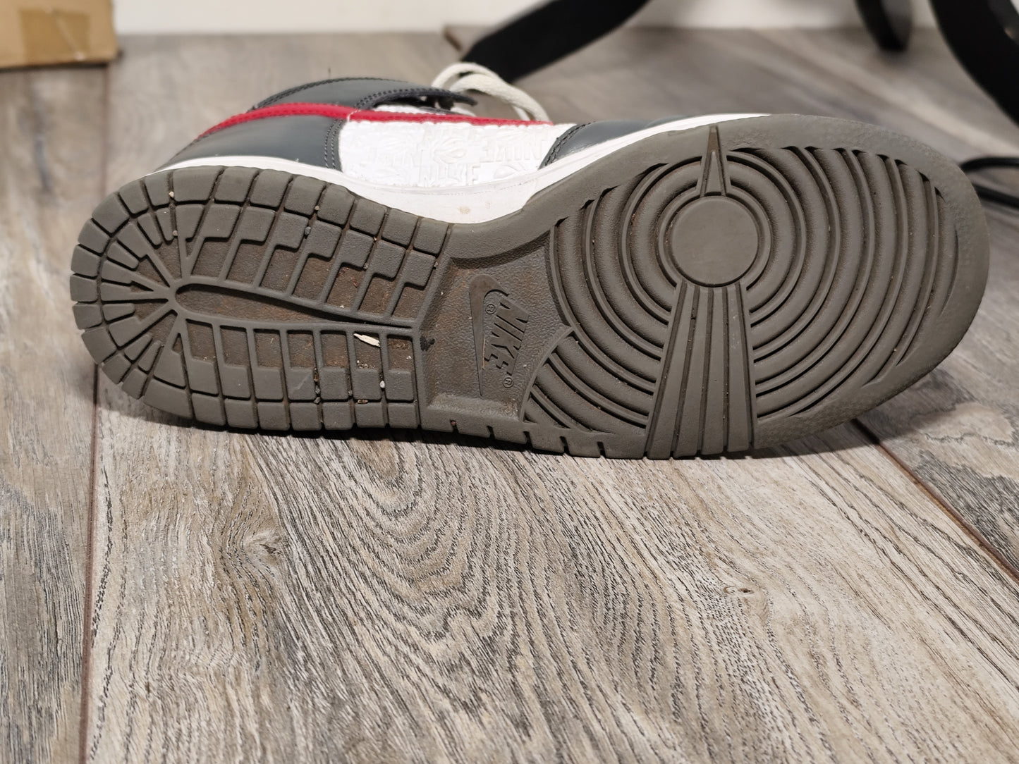 Nike Dunk High Embossed Basketball Grey Red