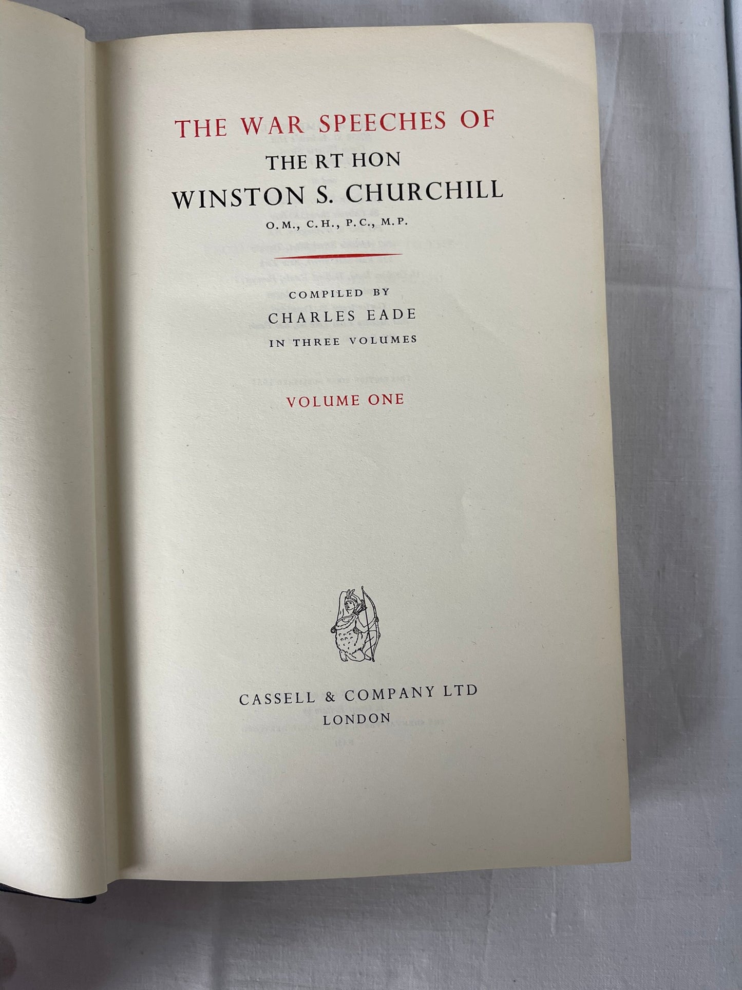 The War Speeches of the Rt Hon Winston Churchill Vol 1