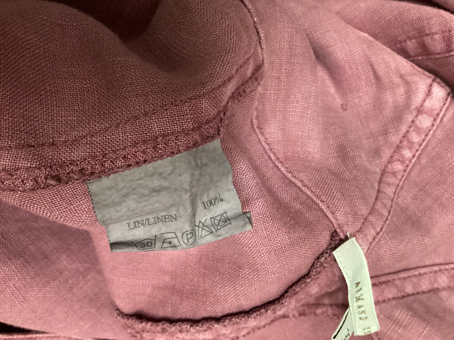 Armand Ventilo 100% Linen Pink Skirt with Pockets Size 38 (S)