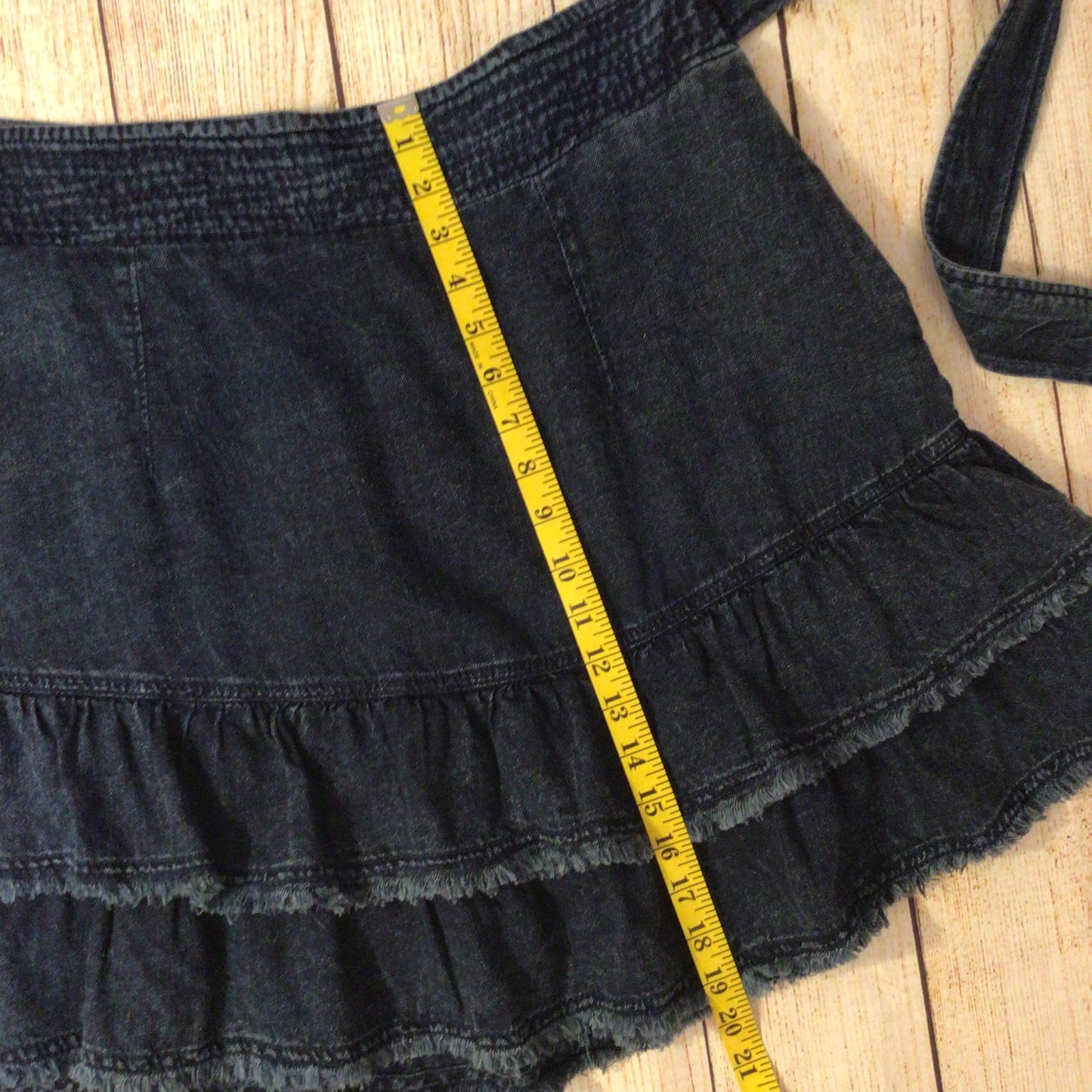 Pilcro Dark Blue Denim Cotton Flirty Mini Skirt w/Pockets Size XL