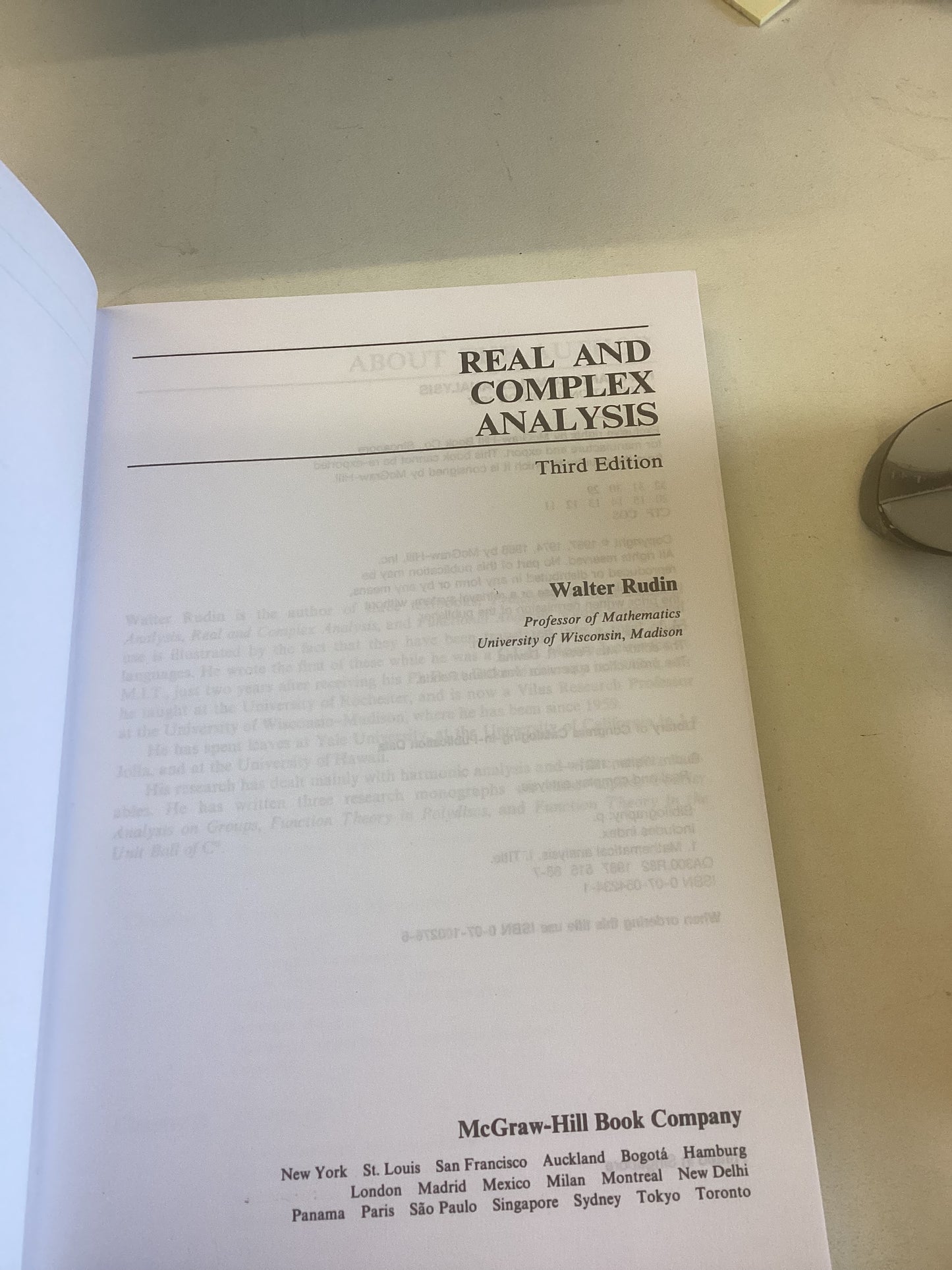 Real and Complex Analysis Third Edition Walter Rudin