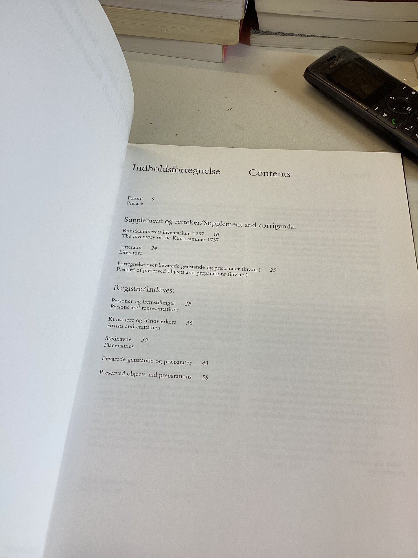 The Royal Danish Kunstkammer 1737 Index