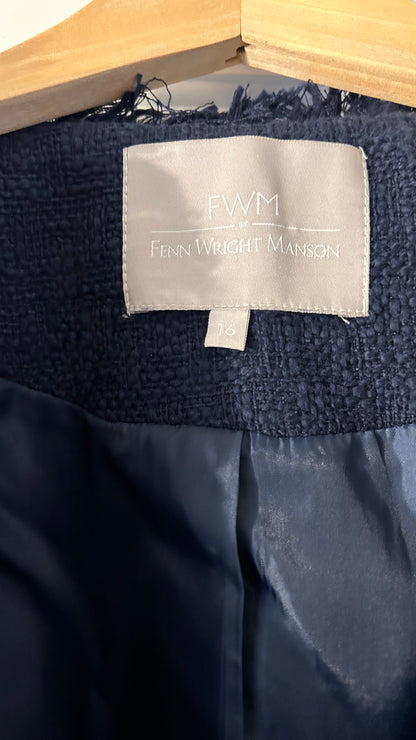 Fenn Wright Manson Tailored Jacket, Navy Blue 16