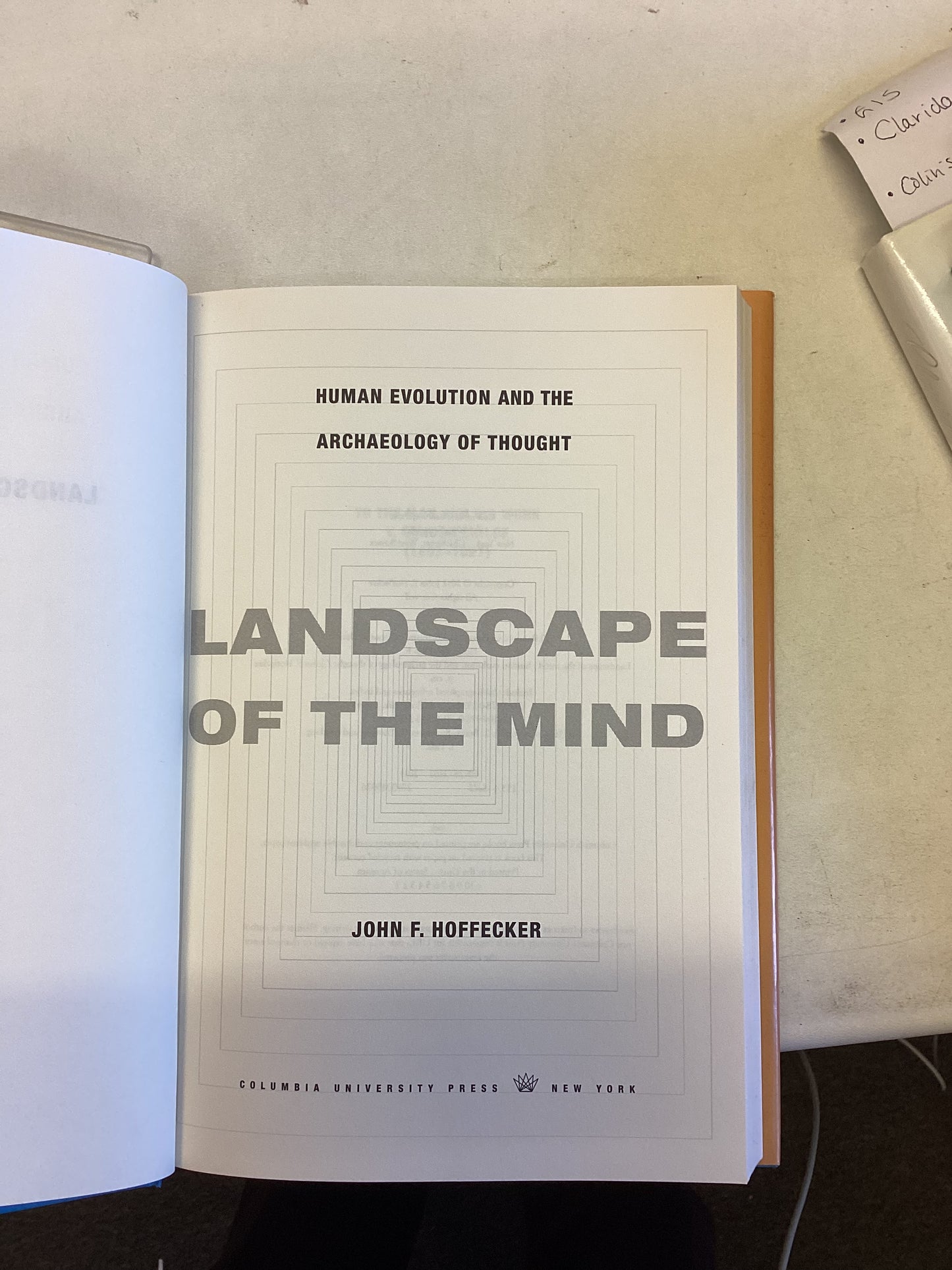 Landscape Of The Mind Human Evolution and The Archaeology of Thought John F Hoffecker