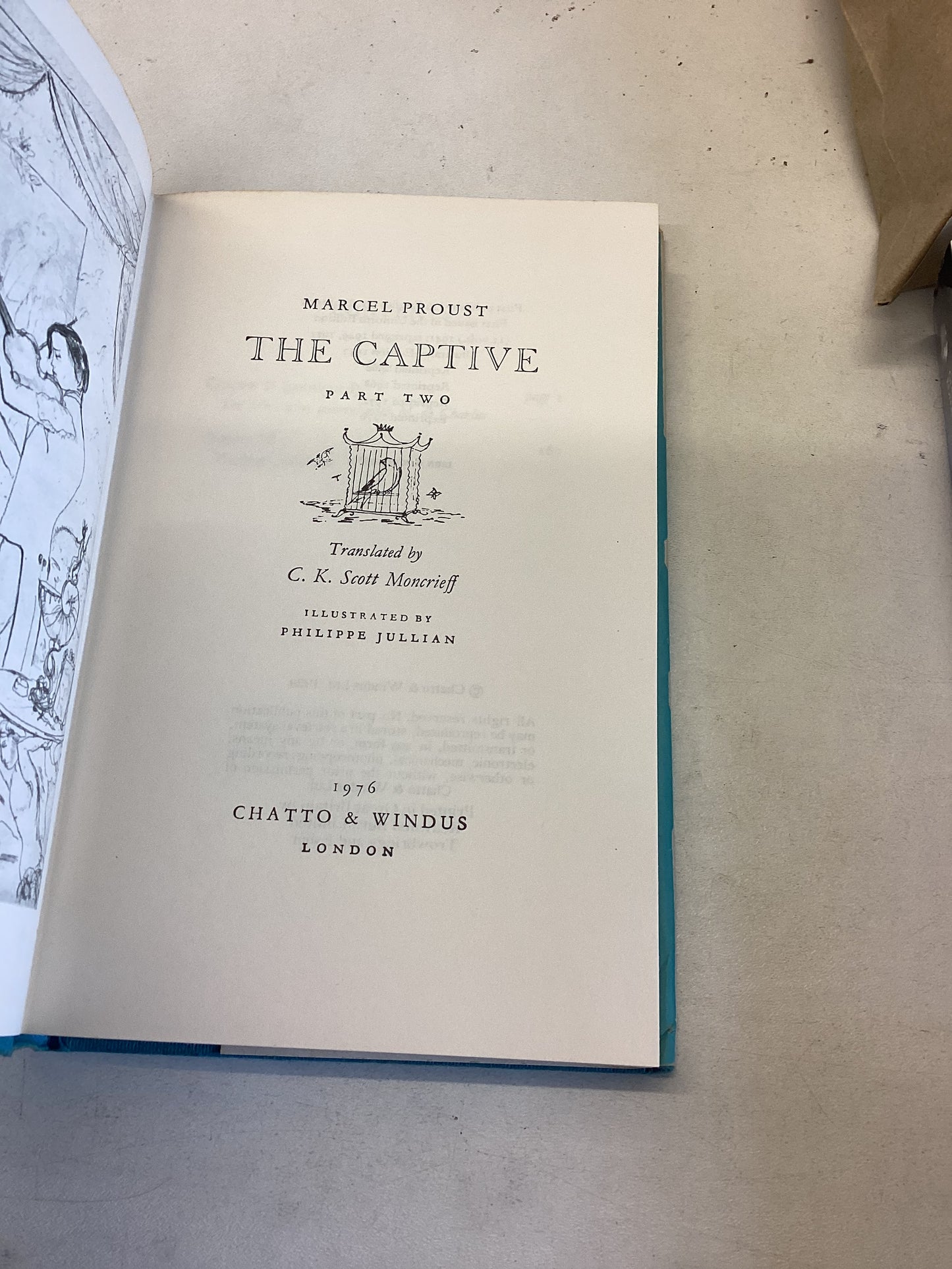 Remembrance of Things Past Part Two The Captive Marcel Proust Illustrated by Philippe Jullian