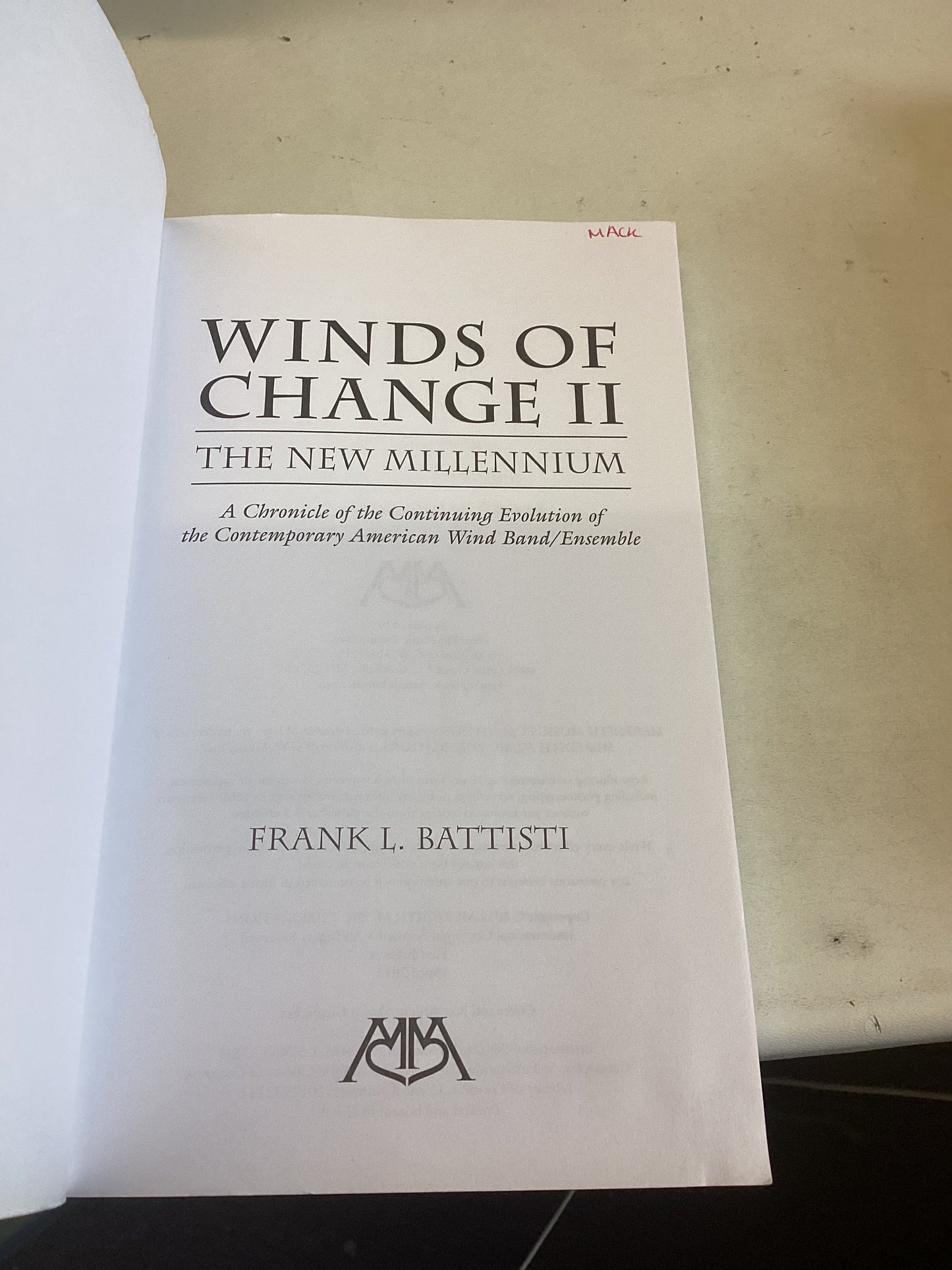 Winds of Change 11 The New Millennium Frank L Battisti