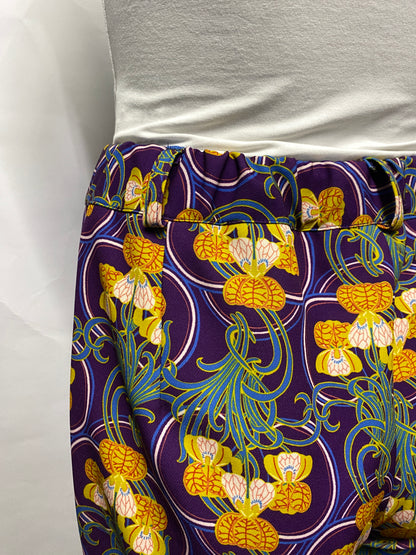 Dixie Purple Psychedelic Floral Flares Small