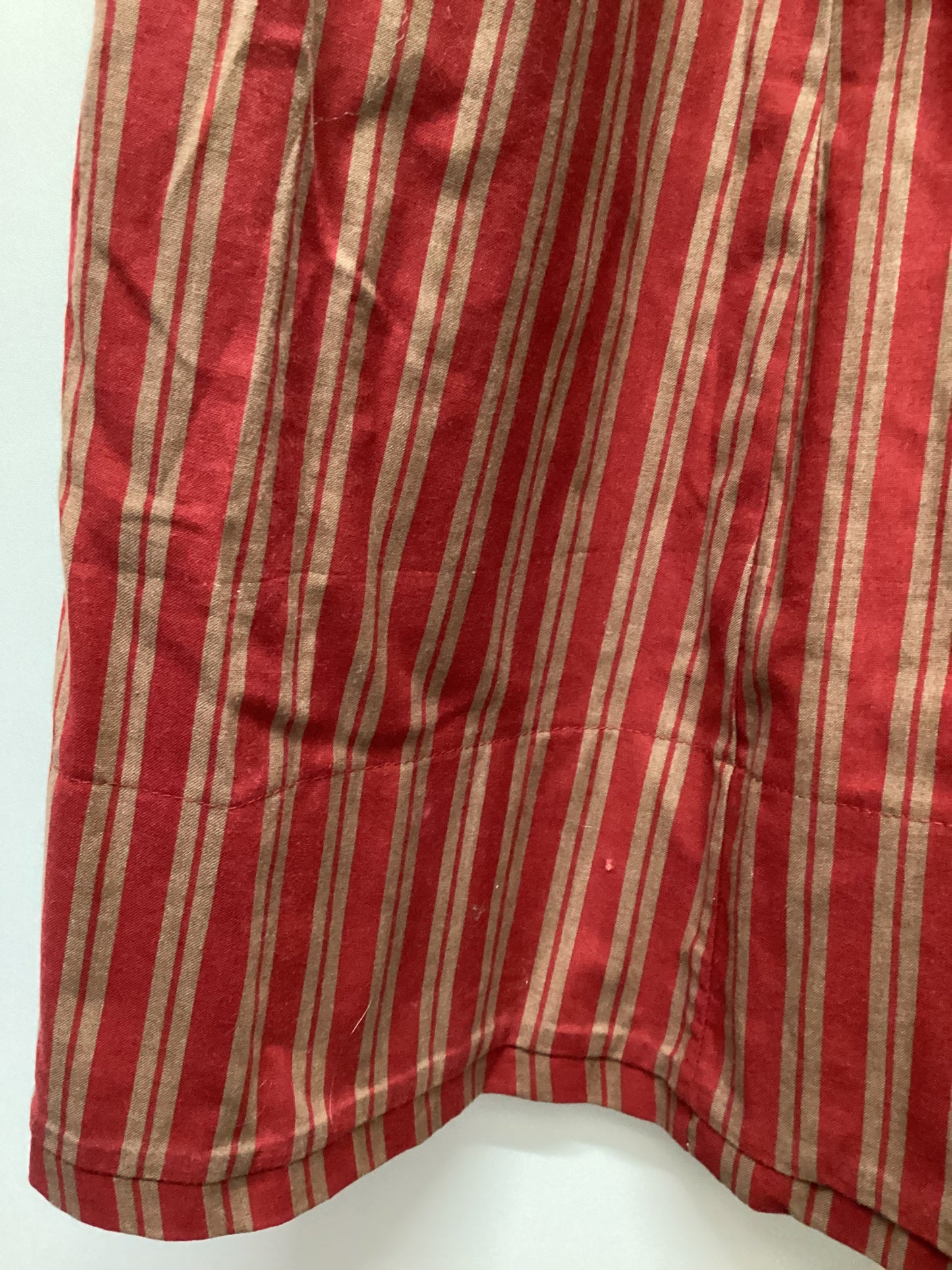 Vintage Laura Ashley 100% Cotton Red Striped Dress with Pockets Size 10