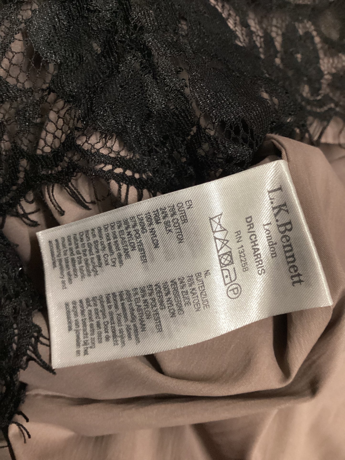 BNWT L. K. Bennett Cotton and Silk Pale Quartz Dress Size 10