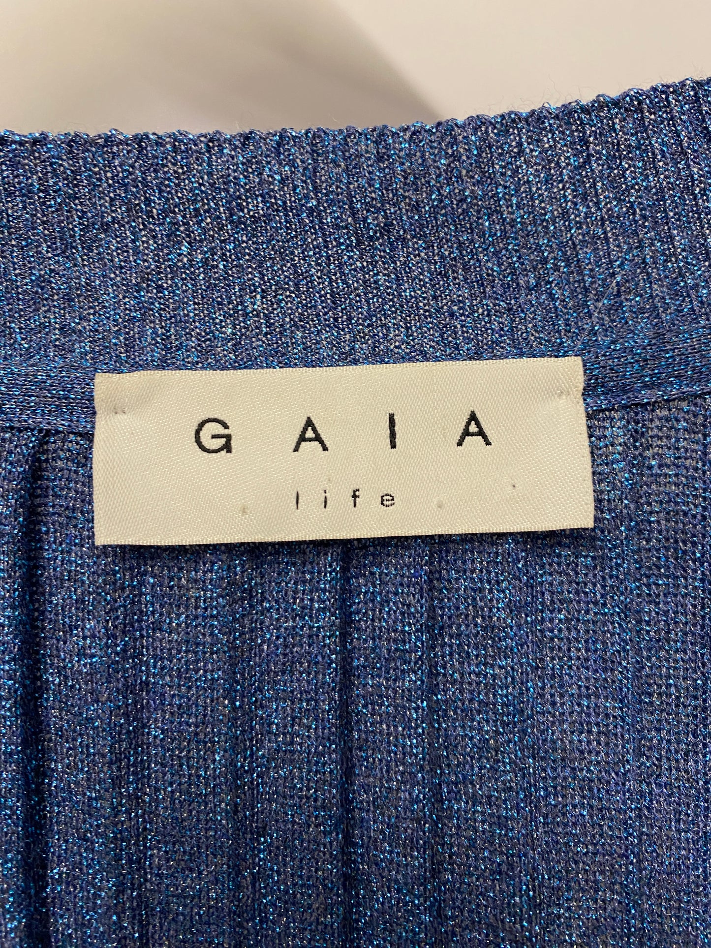 Gaia Life Blue Glitter Longline Cardigan Large