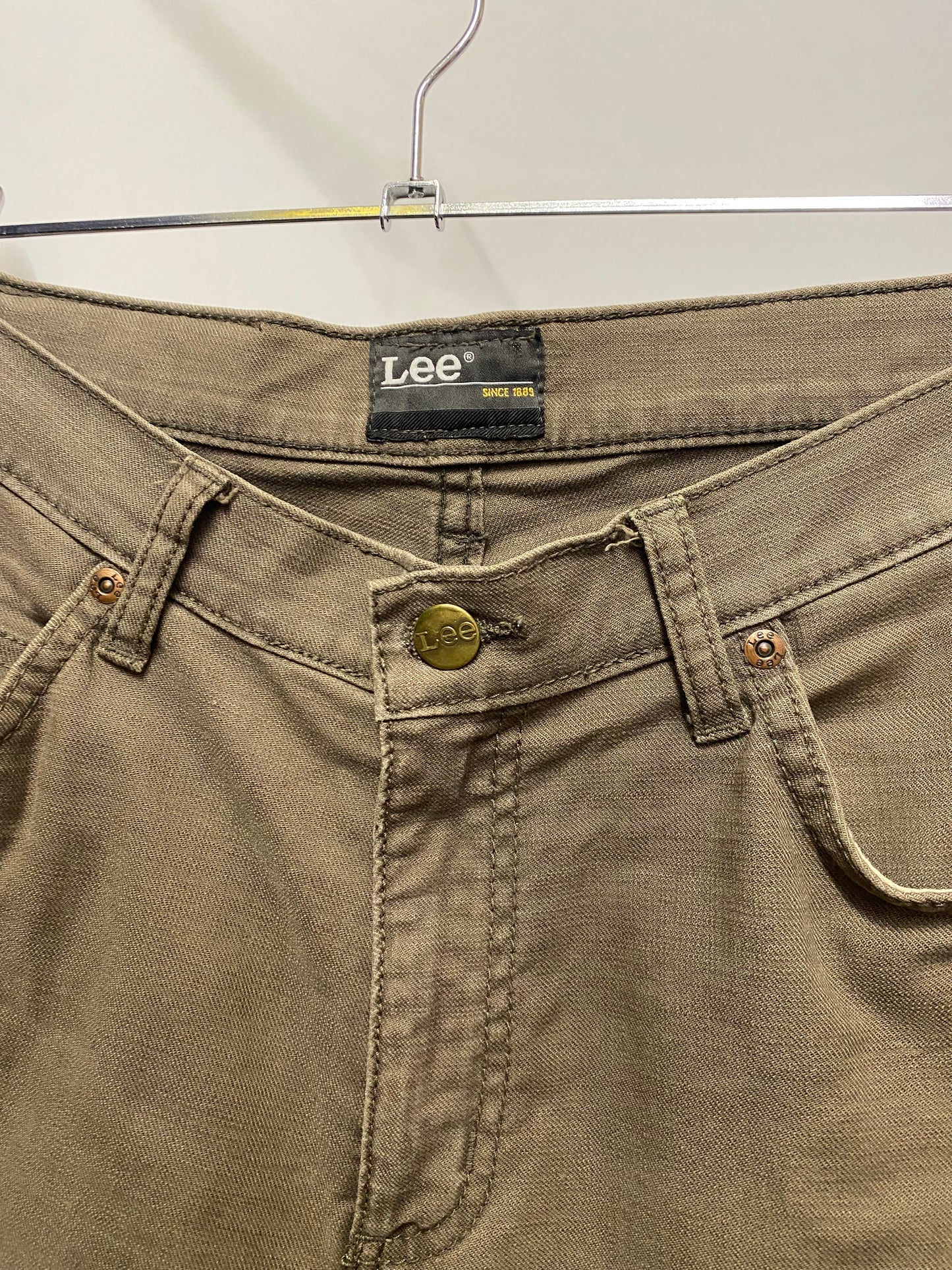 Lee Grey Brown Tapered Cotton Jeans W30