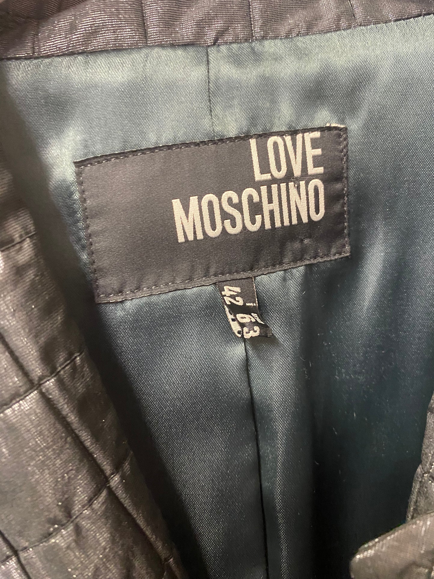 Love Moschino Black Metallic Jacket 10