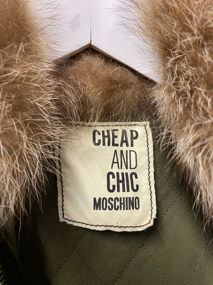 Cheap and Chic Moschino Khaki Green Two in One Jacket 6