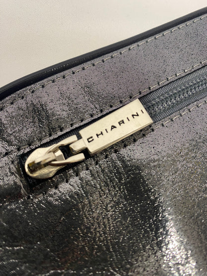 Chiarini Vintage Silver Unique Cut Out Handle Clutch Bag