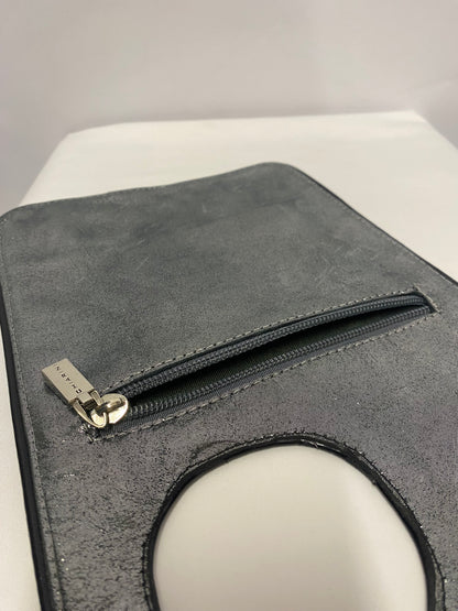Chiarini Vintage Silver Unique Cut Out Handle Clutch Bag
