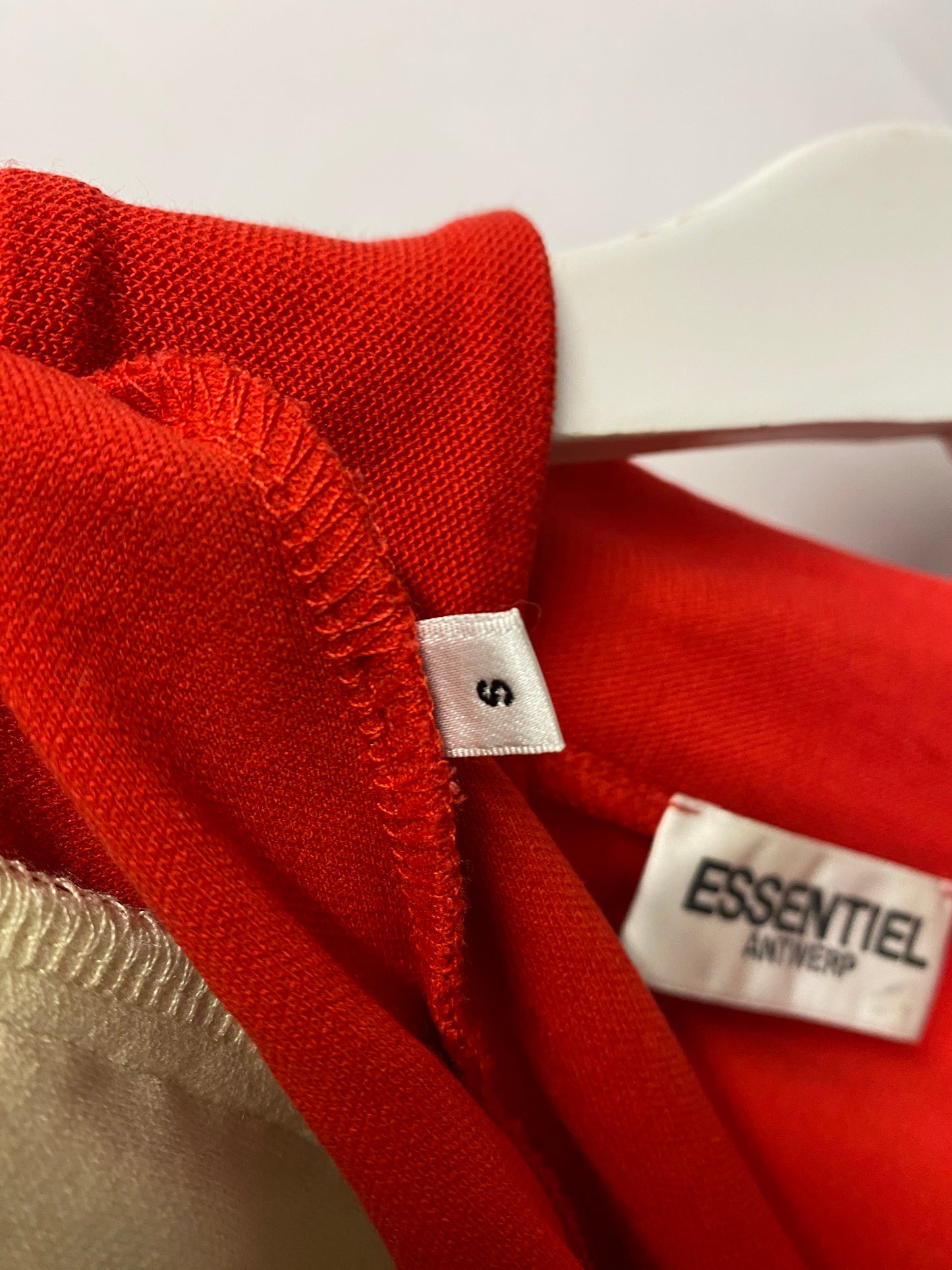Essentiel Antwerp Red, Cream and Blue Vintage Style Track Jacket Small