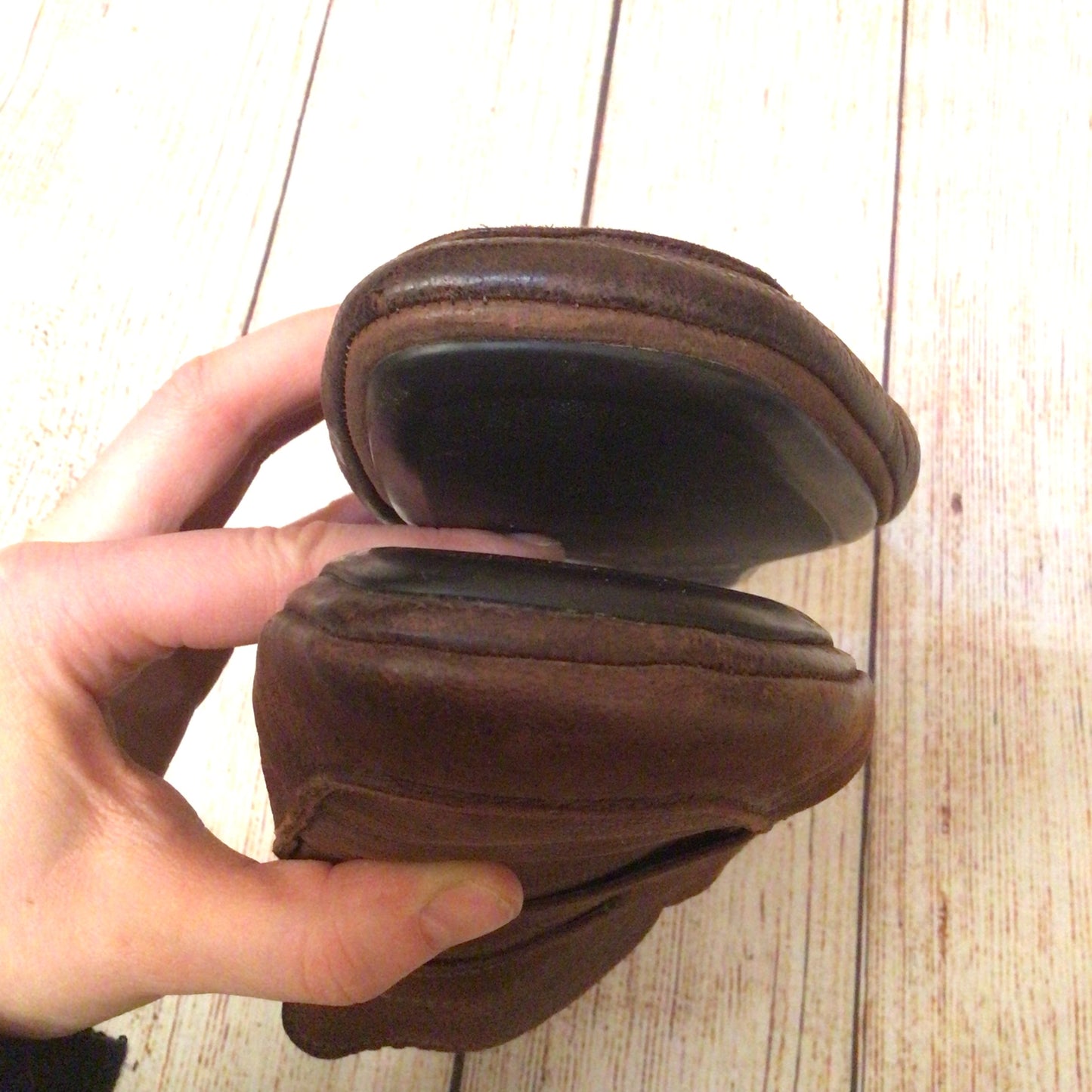 Prada Brown Leather Loafers Made in Italy Size 7 UK