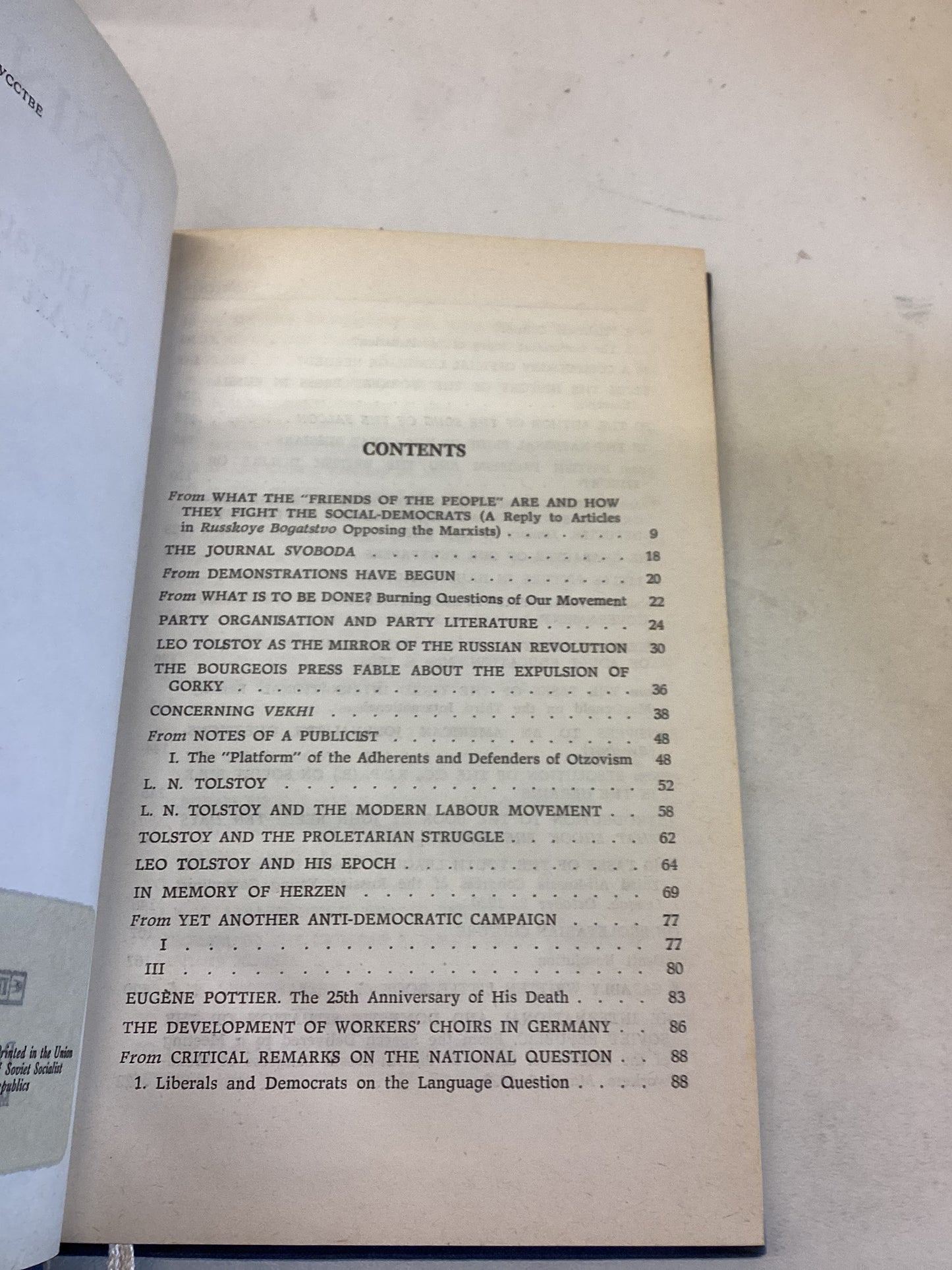 On Literature and Art Lenin