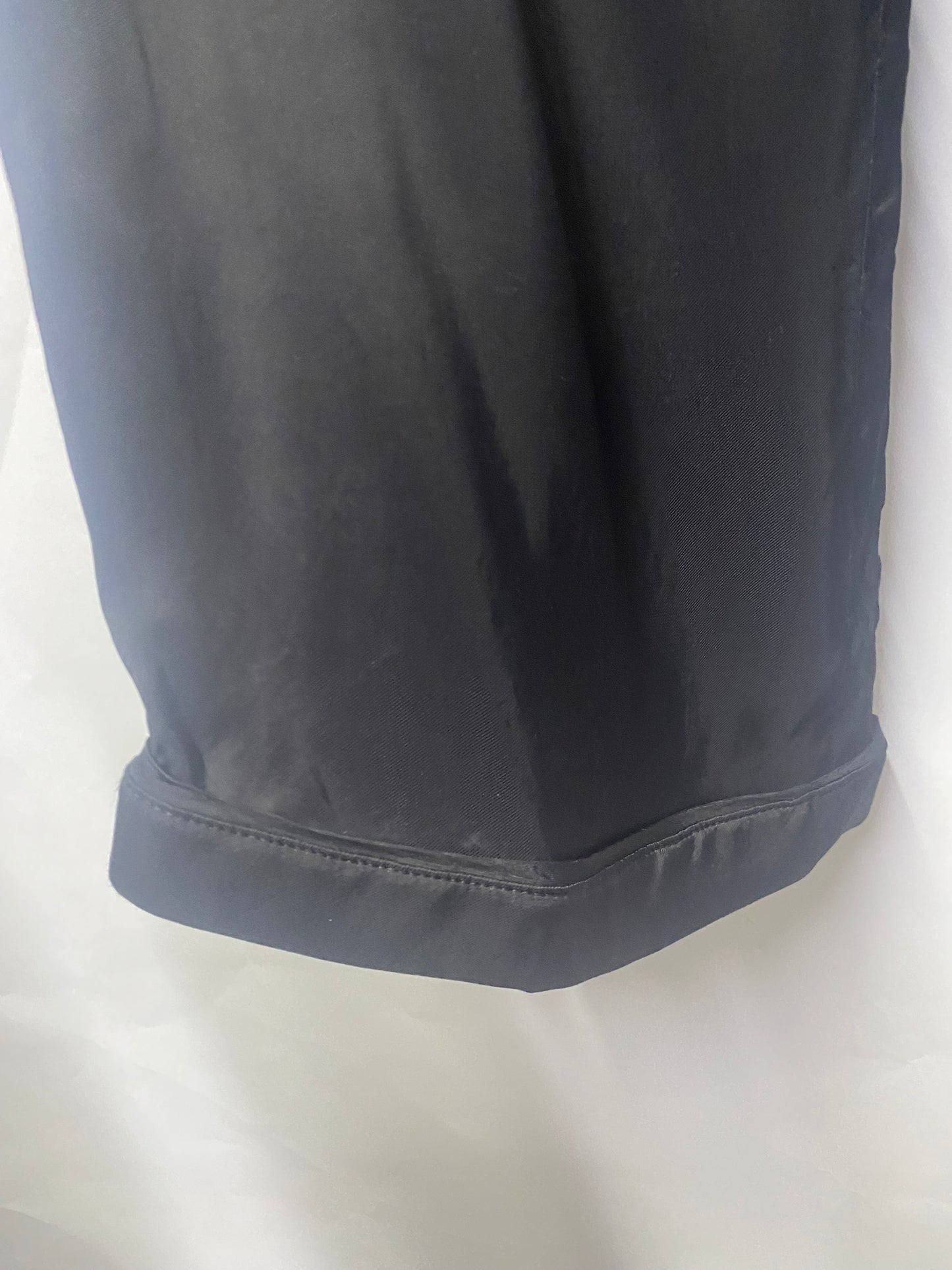 Prada Black Satin Loose Fit Smart Trousers 10