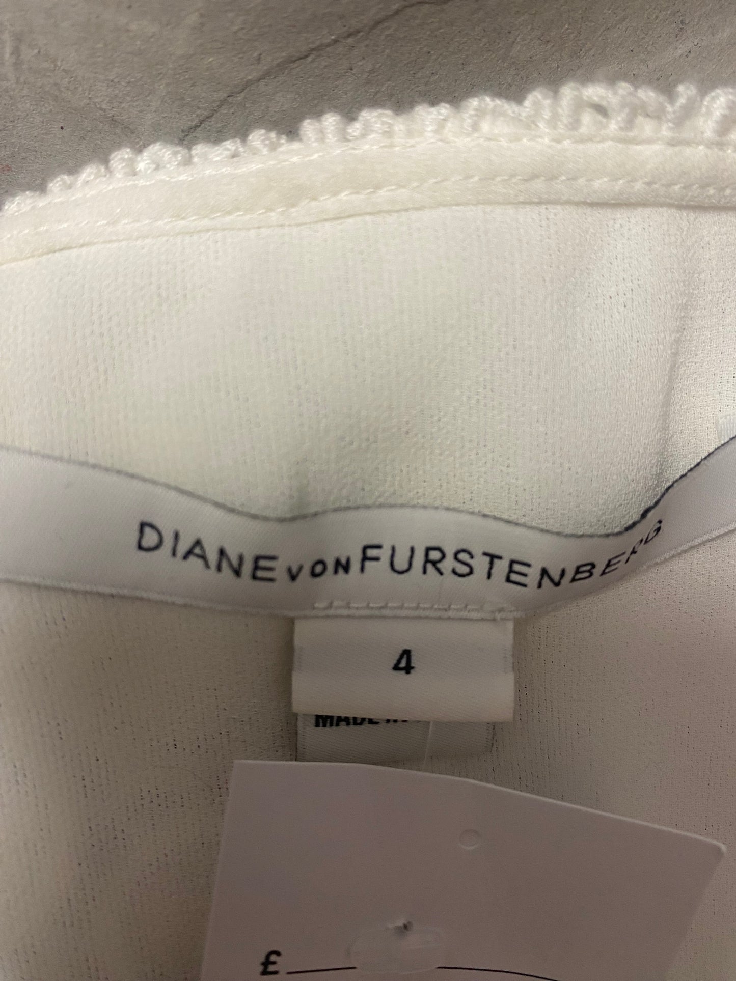 Diane Von Furstenberg White Sleeveless Peplum Top 8