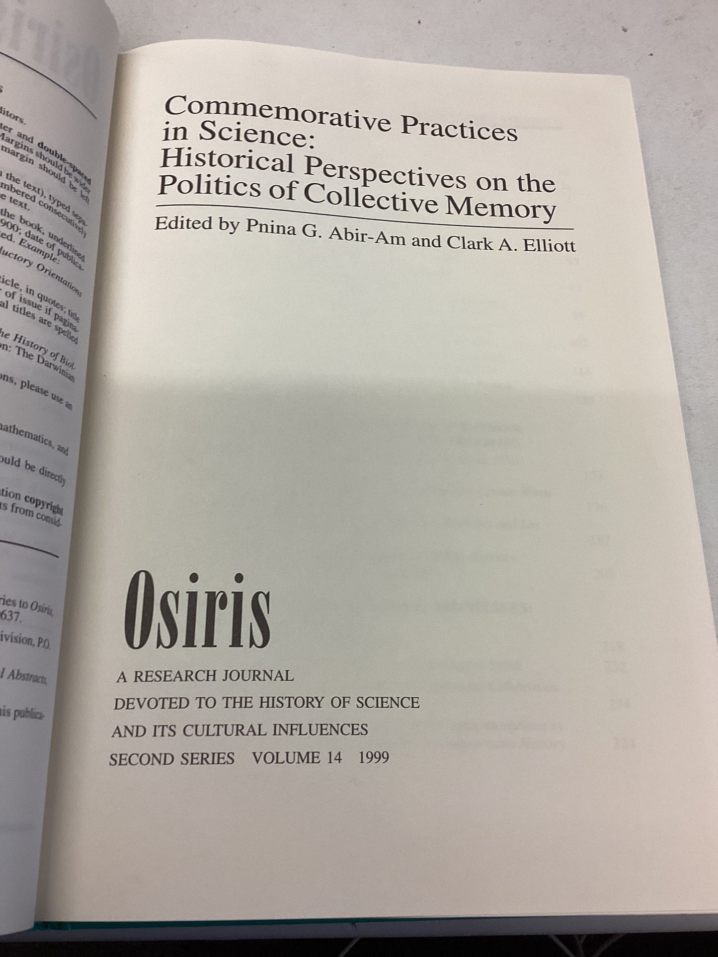 Commemorative Practices In Science Historical Perspectives on The politics of Collective Memory