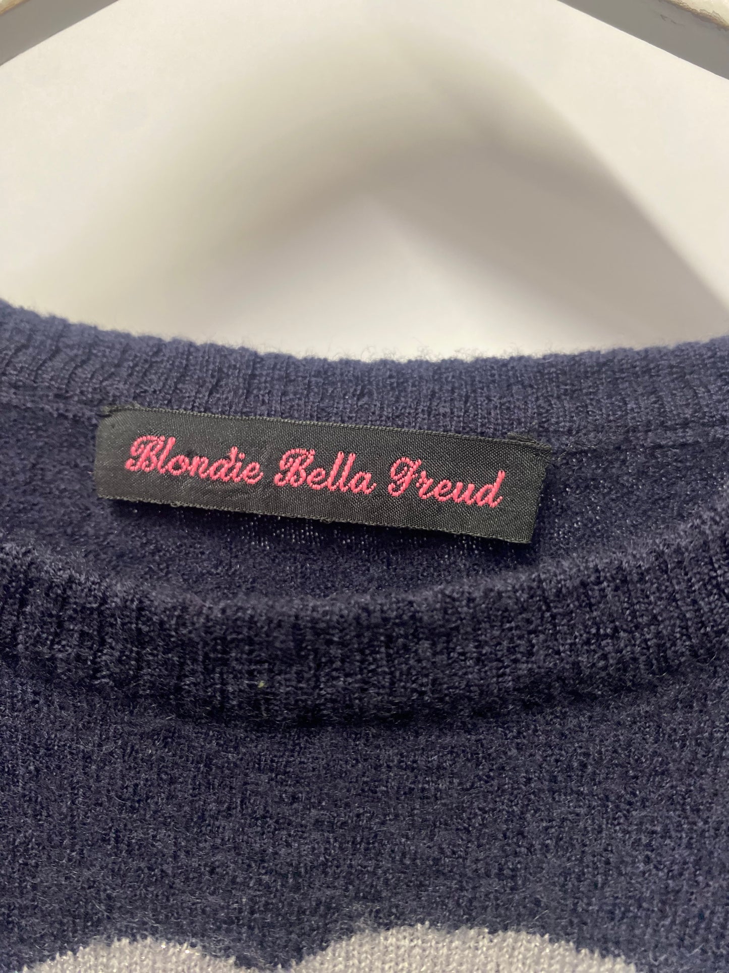 Bella Freud Navy Phoebe Knitted Jumper XS