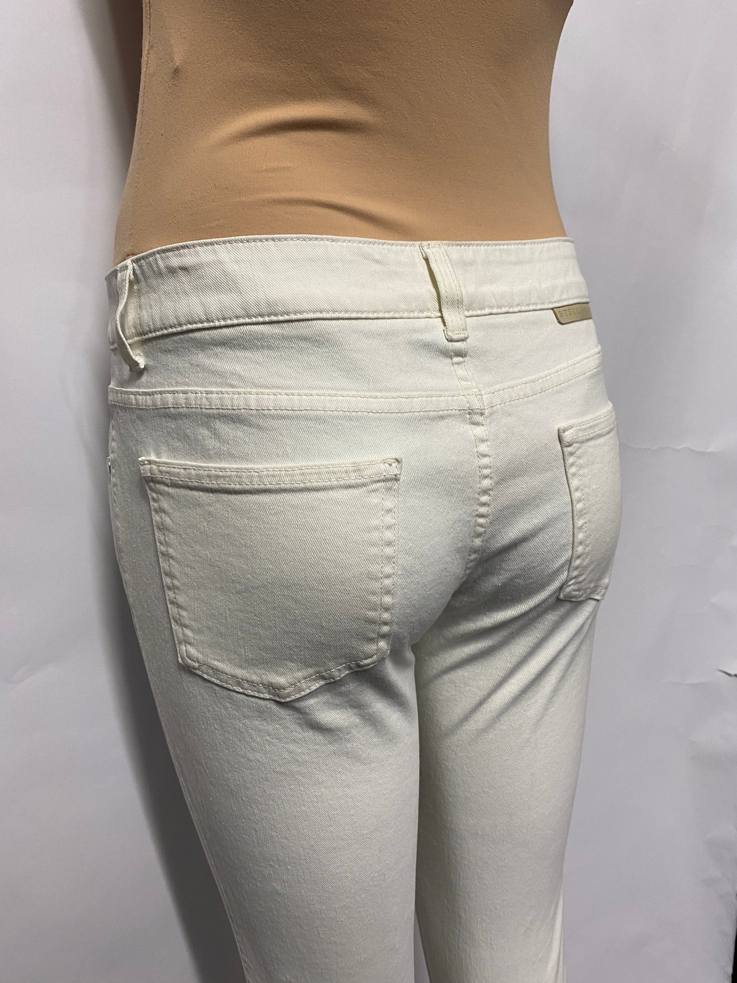 Stella McCartney White Low Rise Skinny Jeans 27