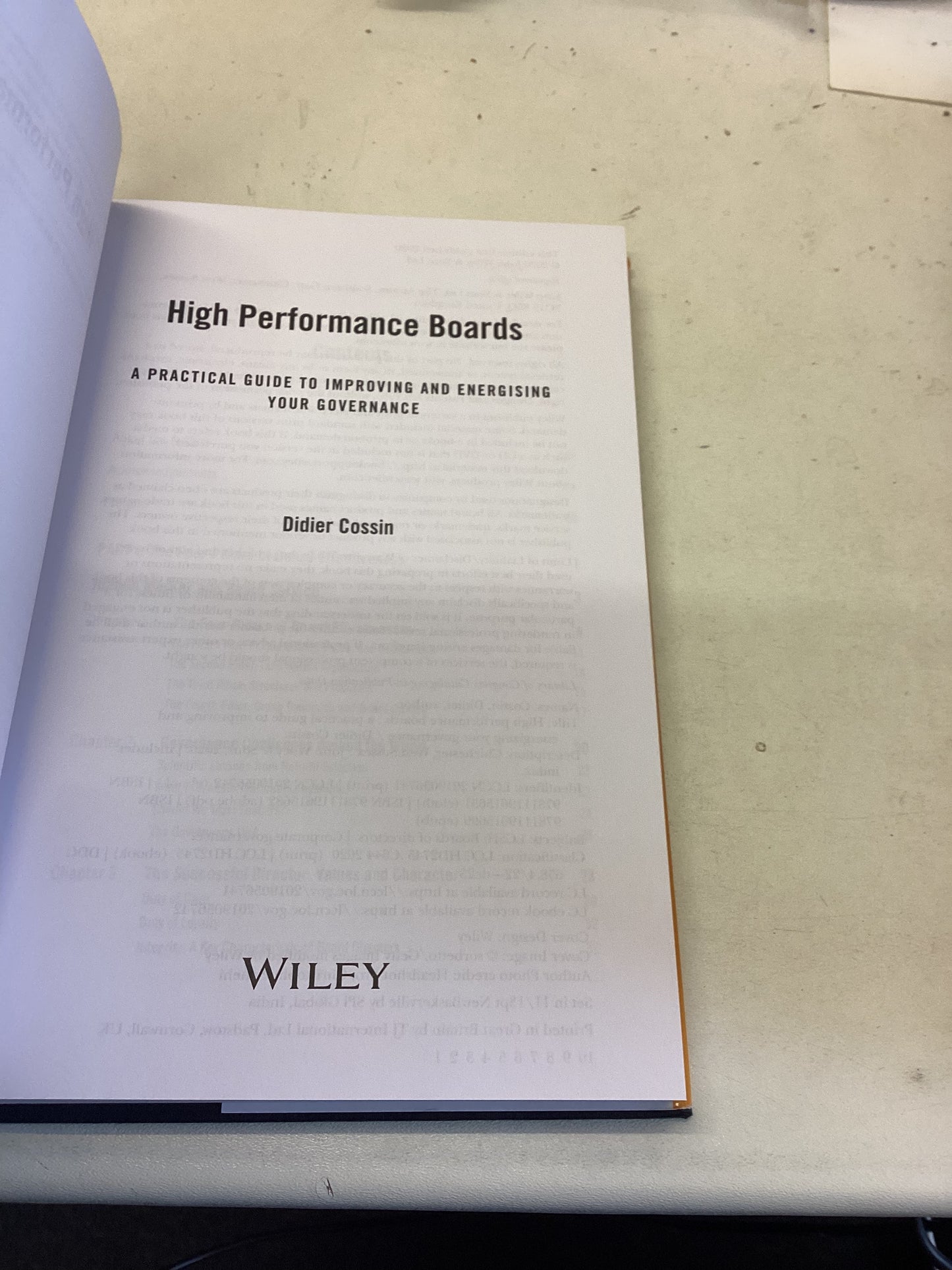 High Performance Boards Improving And Energizing Your Governance Didier Cossin