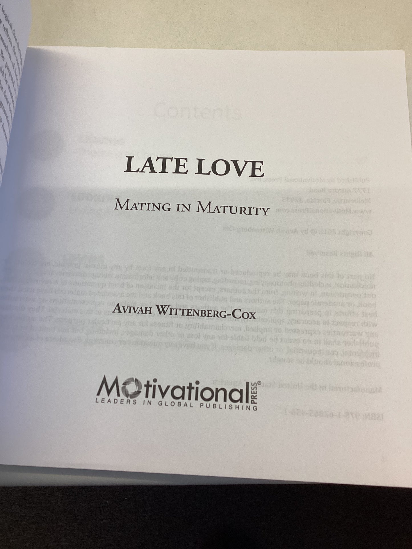 Late Love Mating In Maturity Avivah Wittenberg-Cox