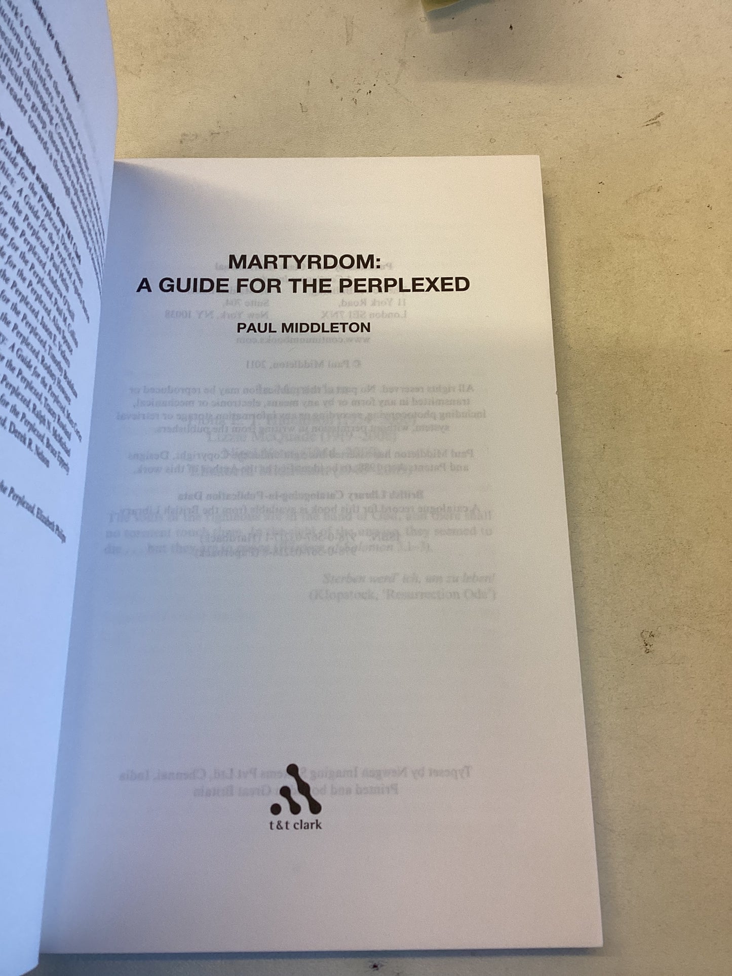 Martyrdom A Guide For The Perplexed Paul Middleton