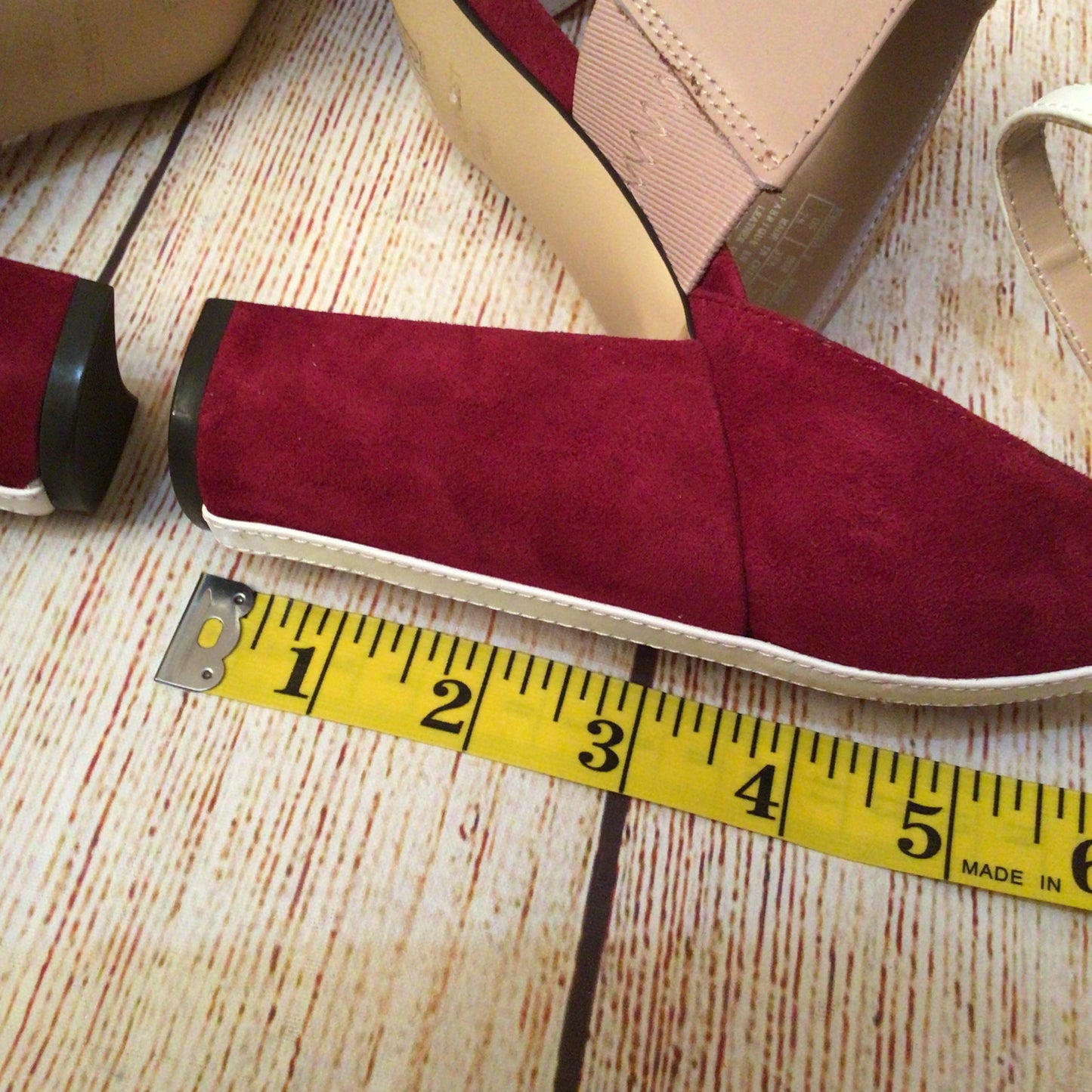 Nine West Pink Red Nohea Sling Back Sandals Heels Size 4.5 UK