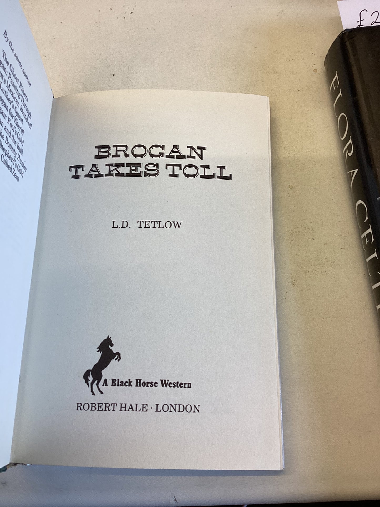 Brogan Takes Toll L D Tetlow A Black Horse Western