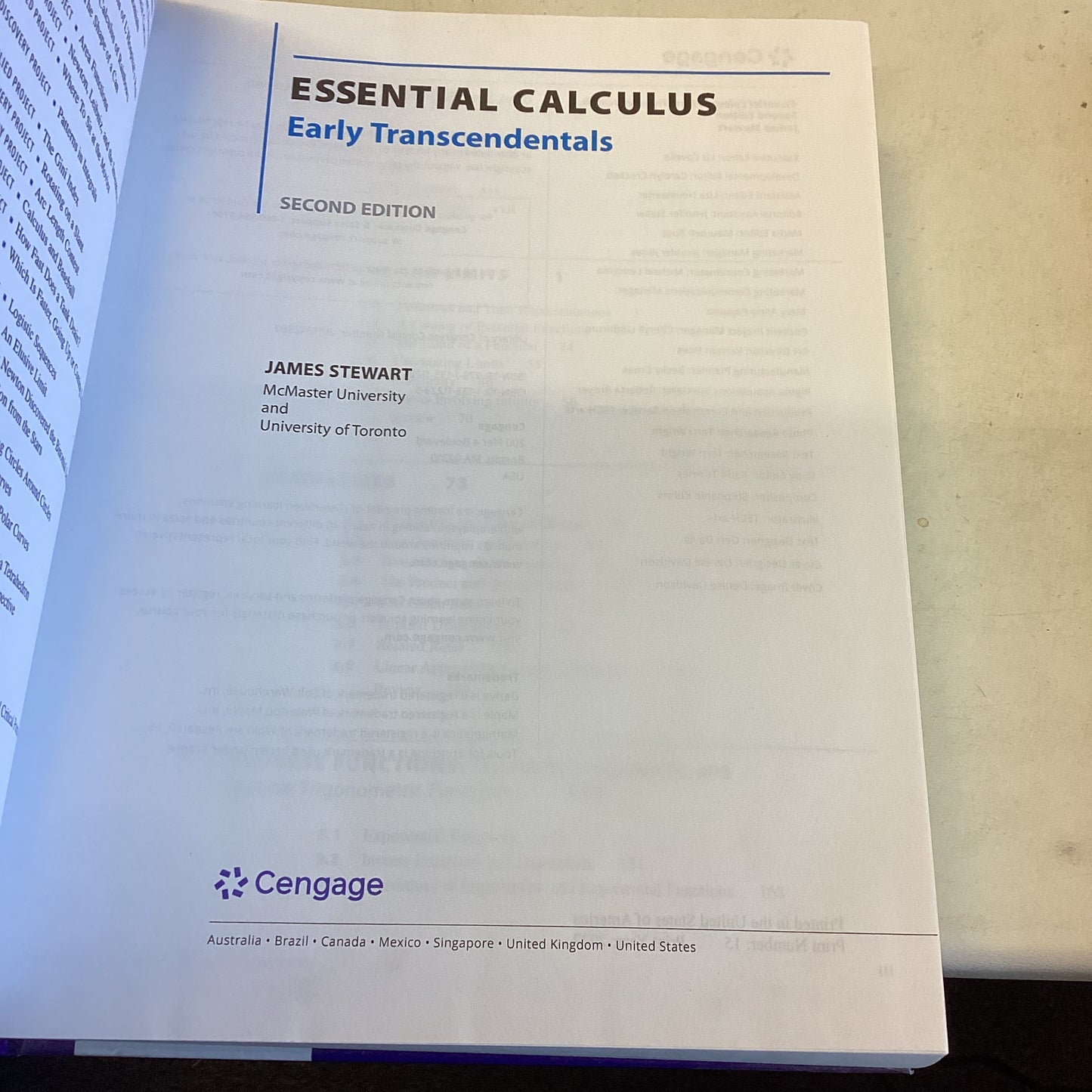 Essential Calculus Early Transcendentals Second Edition James Stewart