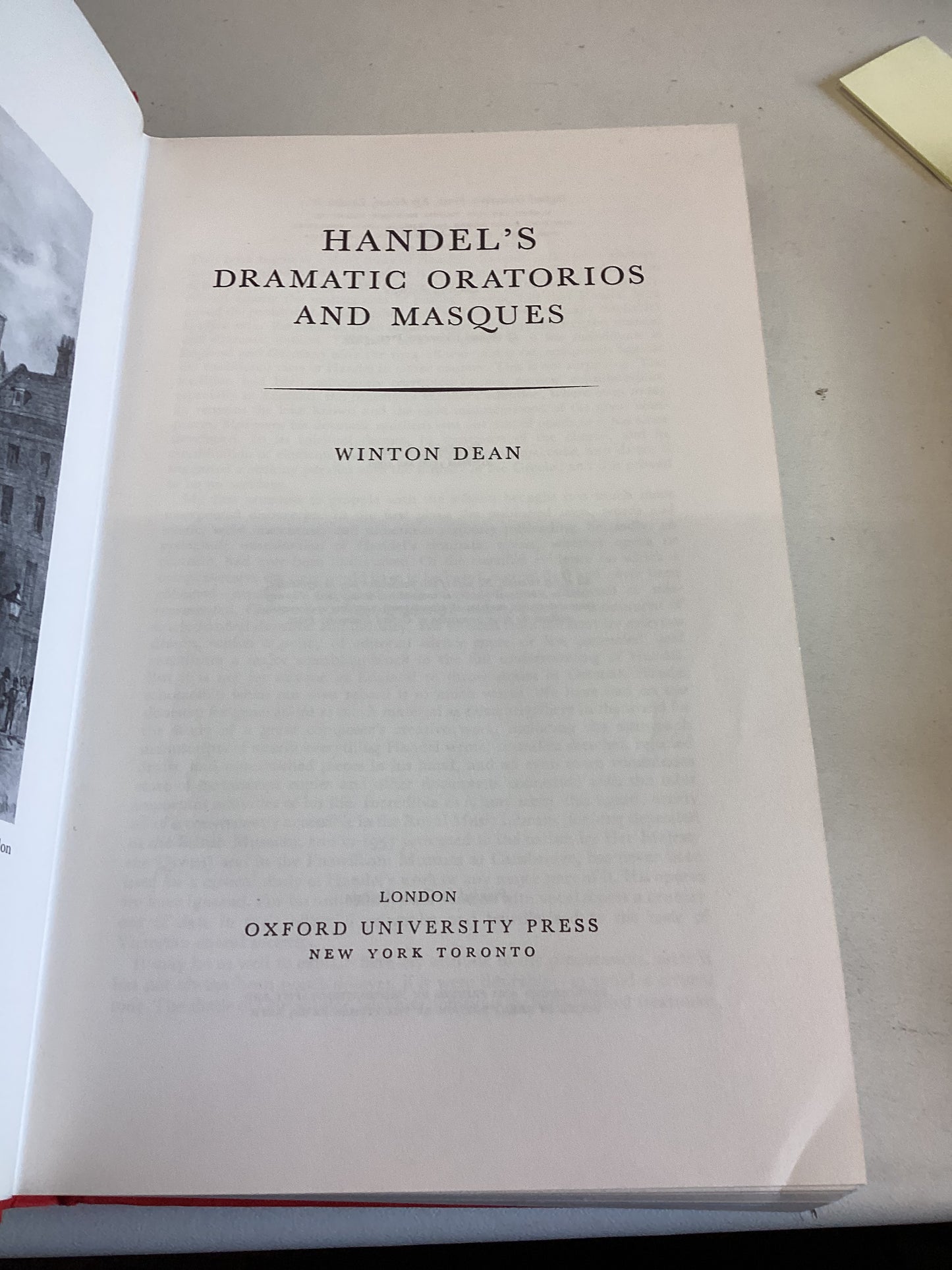 Handel's Dramatic Oratorios and Masques Winton Dean