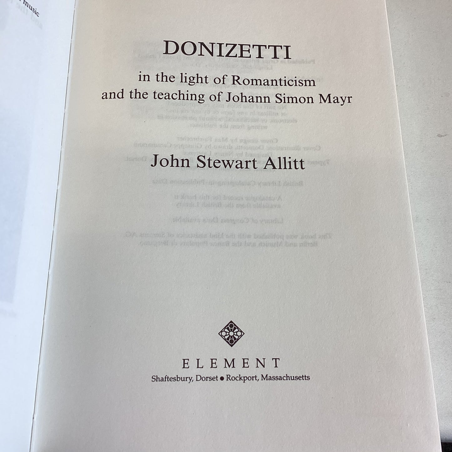 Donizetti John Stewart Allitt