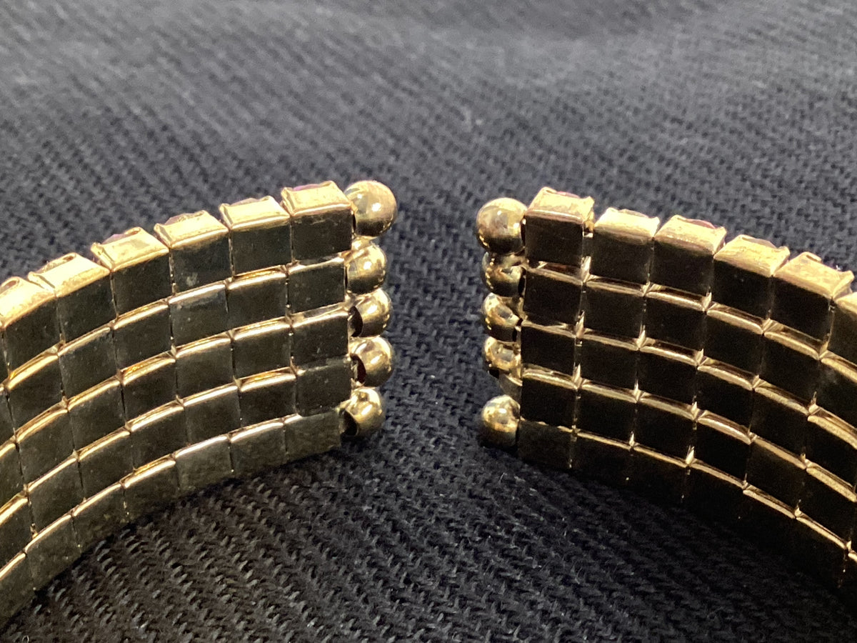 Vintage 5 Row Rhinestone Bangle