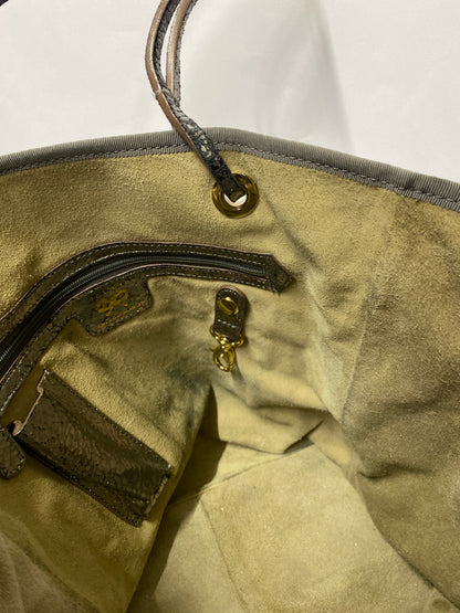 Anya Hindmarch Cracked Silver Tote Bag