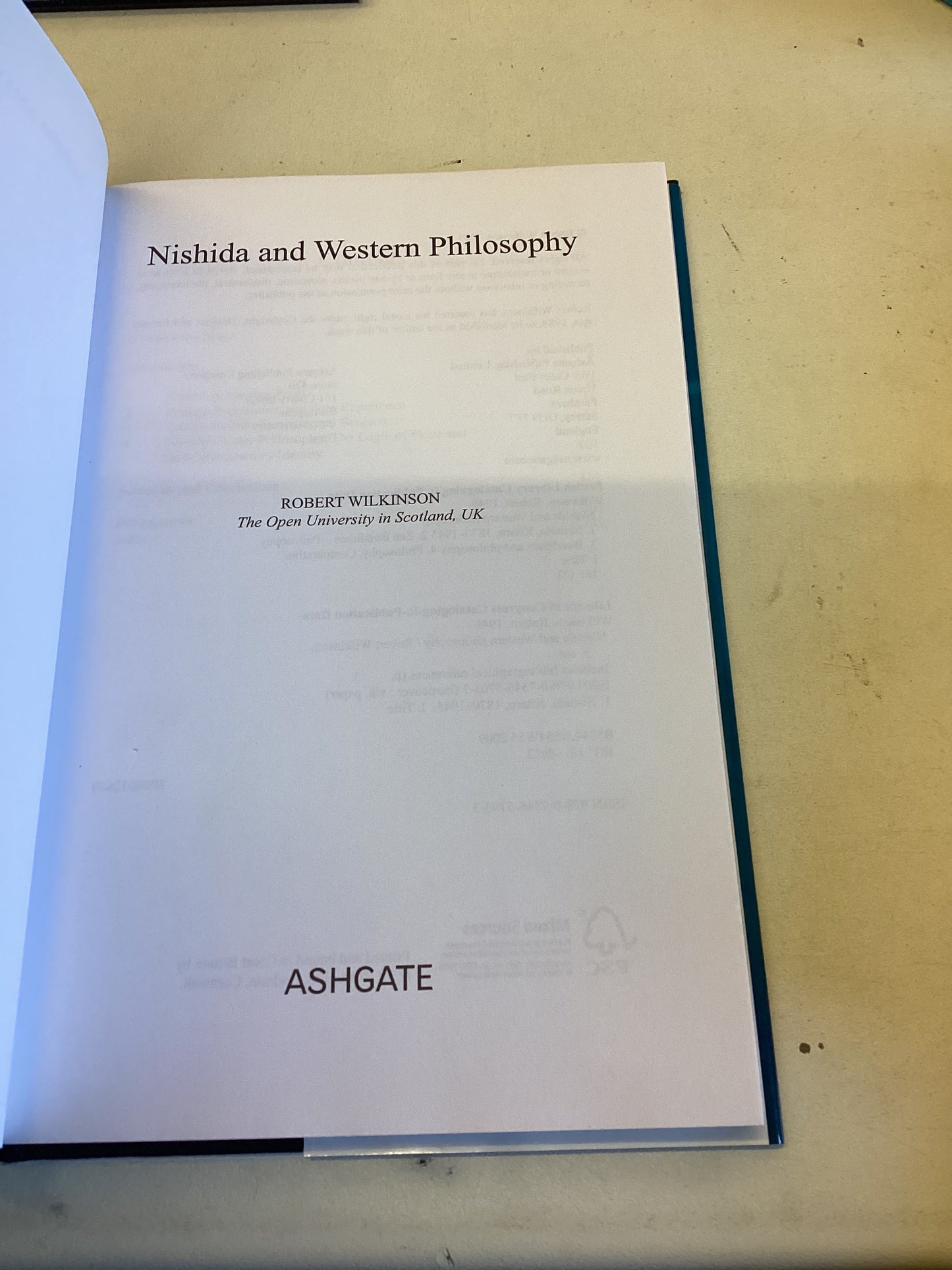 Nishida and Western Philosophy Robert Wilkinson